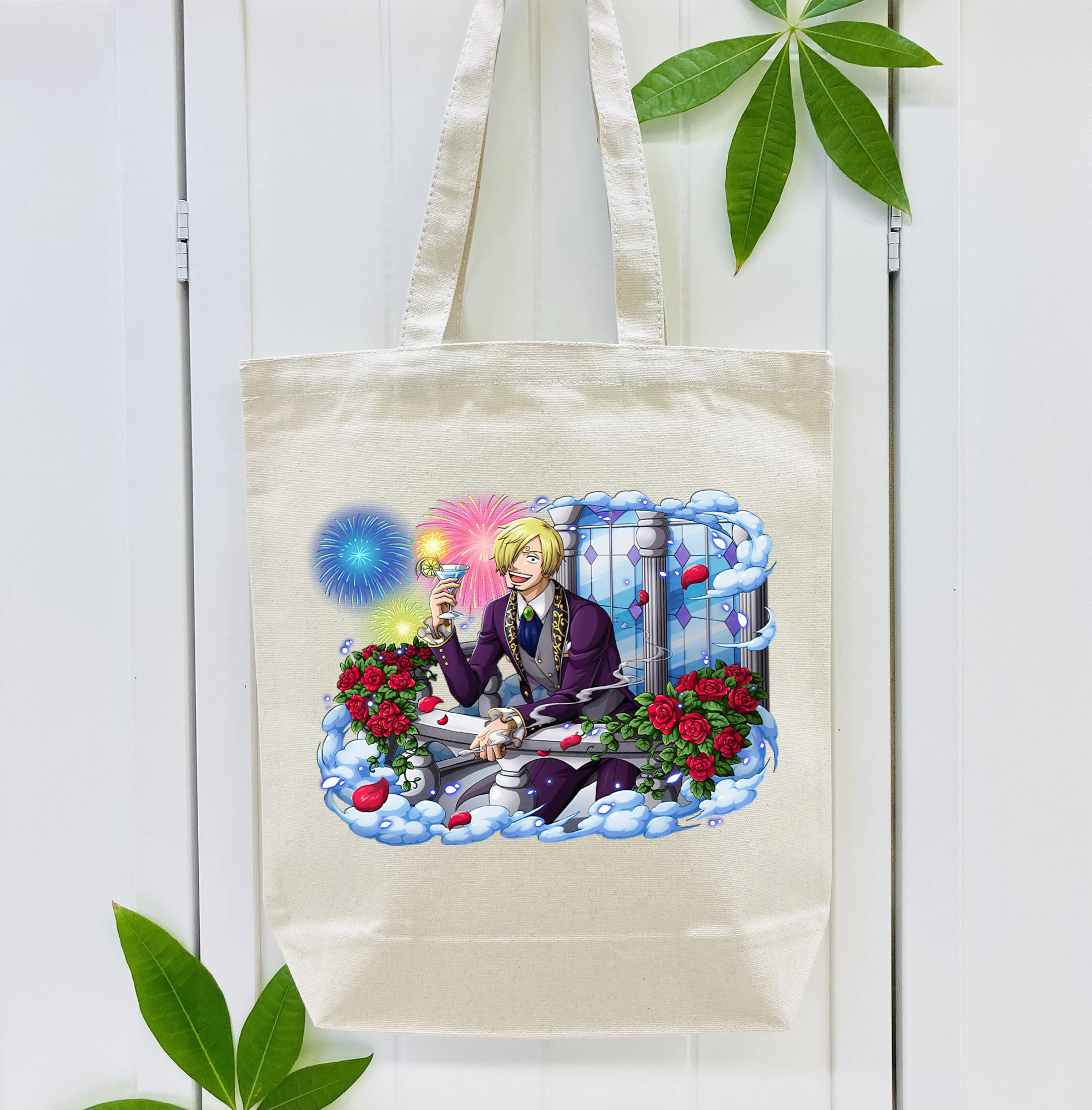 ワンピース サンジ ONE PIECE Sanji 縦型キャンバス生地手提げバッグ　トートバッグ