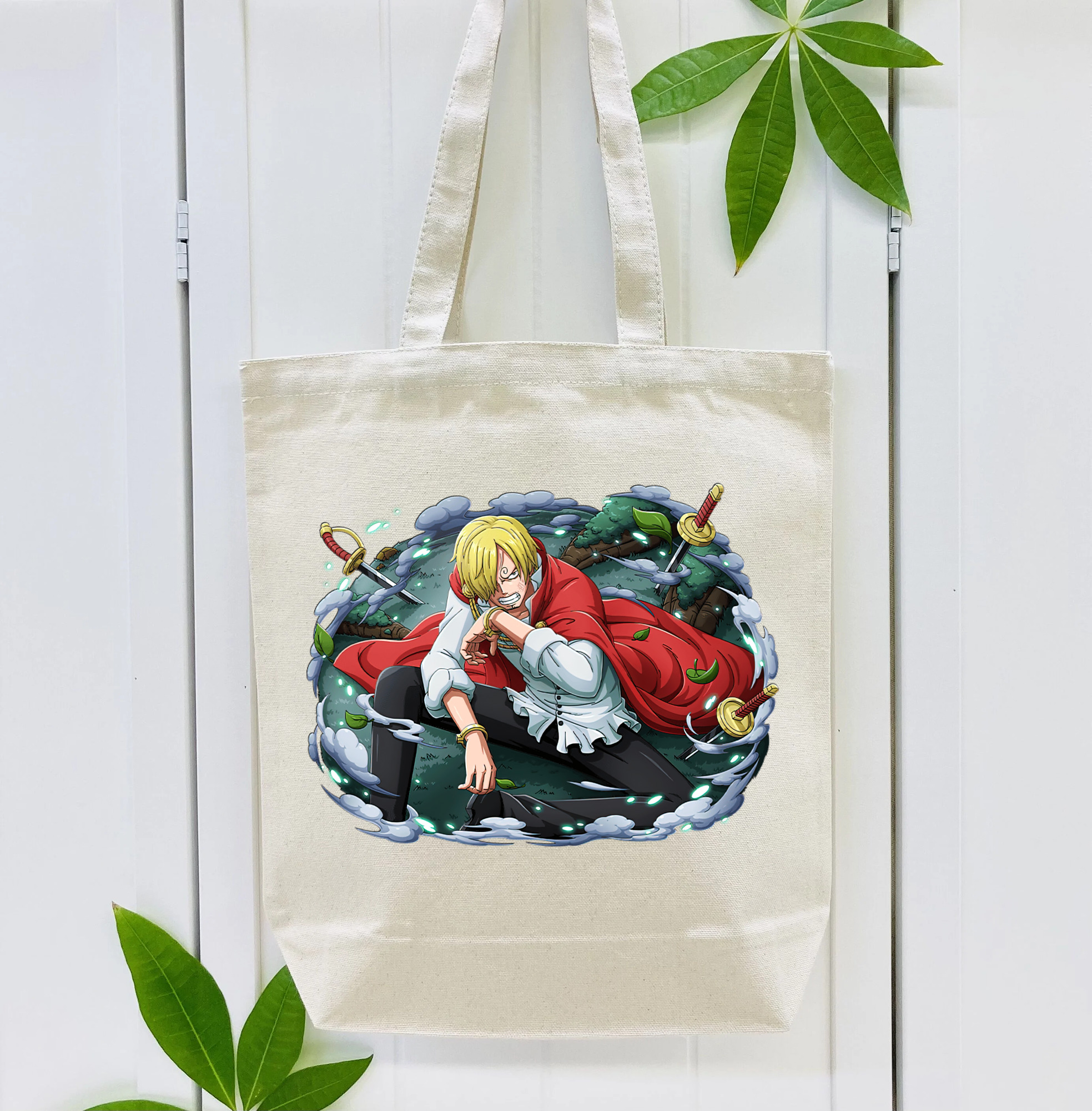 ワンピース サンジ ONE PIECE Sanji 縦型キャンバス生地手提げバッグ　トートバッグ