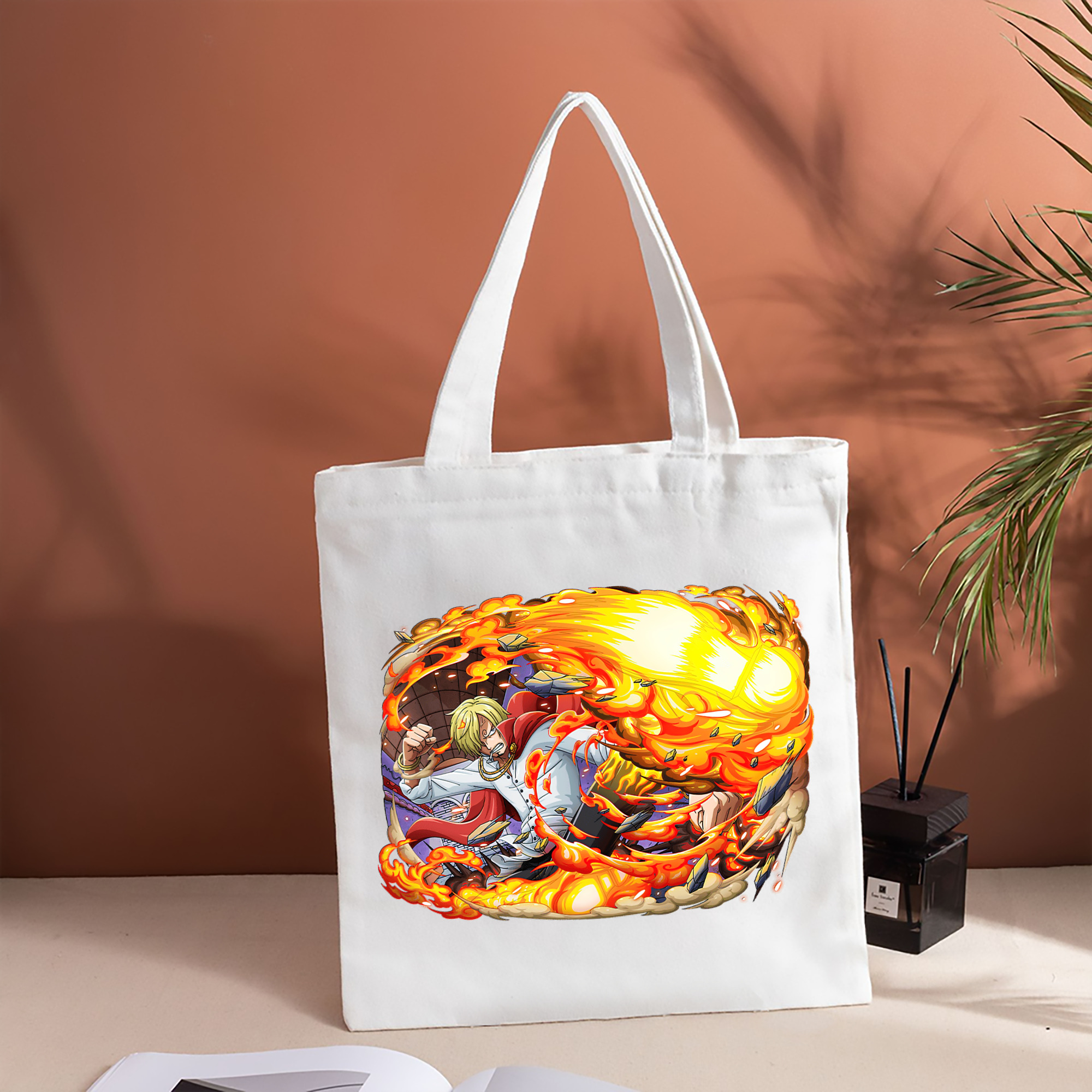 ワンピース サンジ ONE PIECE Sanji 縦型キャンバス生地手提げバッグ　トートバッグ
