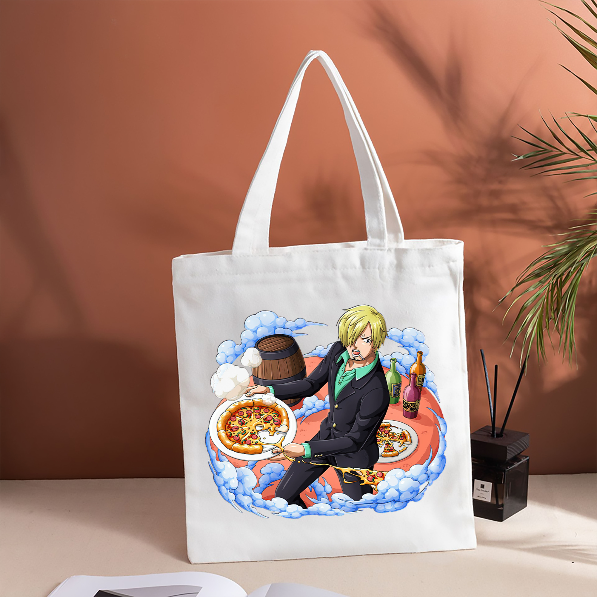 ワンピース サンジ ONE PIECE Sanji 縦型キャンバス生地手提げバッグ　トートバッグ
