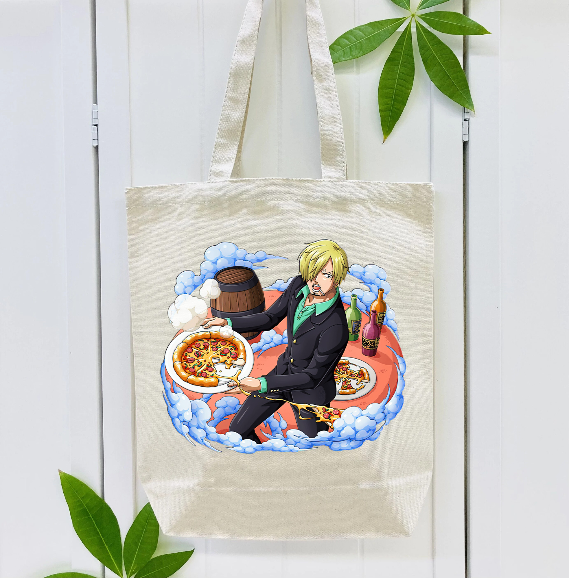 ワンピース サンジ ONE PIECE Sanji 縦型キャンバス生地手提げバッグ　トートバッグ