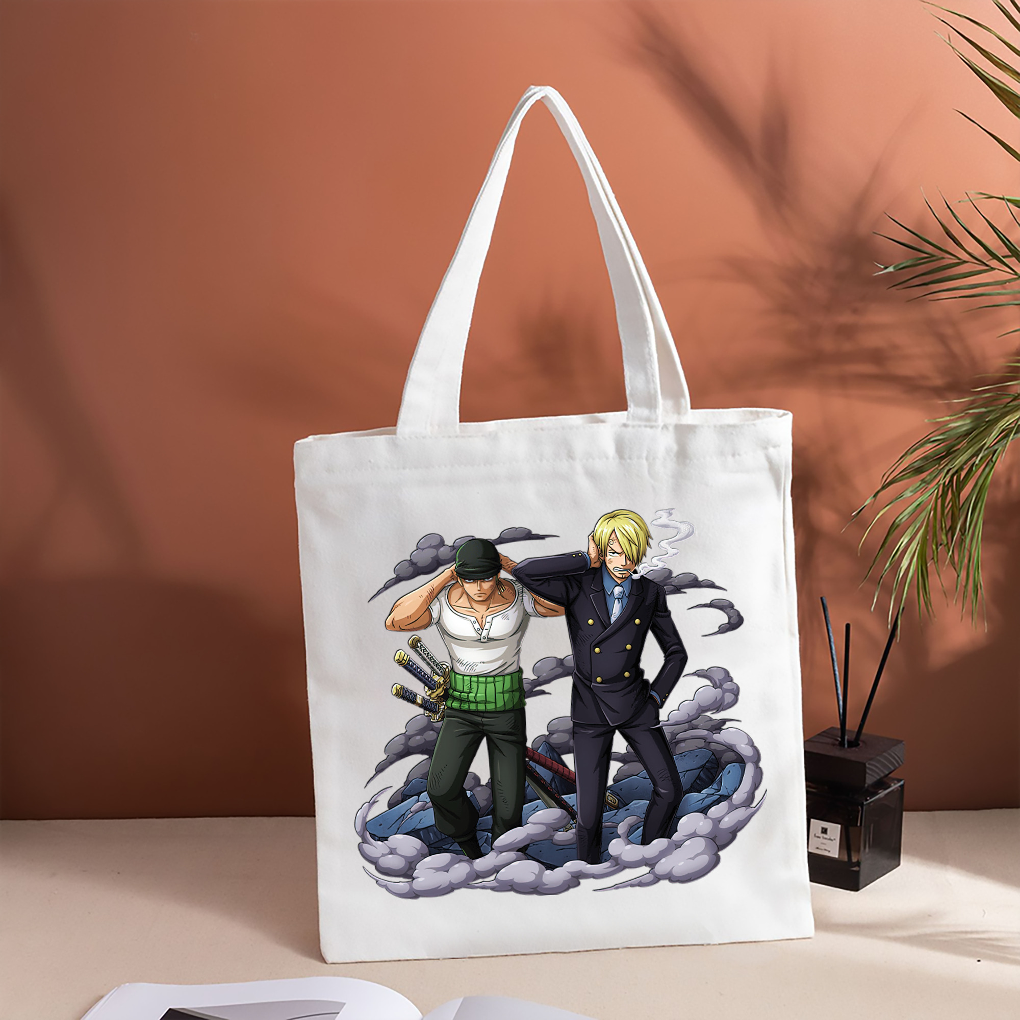 ワンピース サンジ ONE PIECE Sanji 縦型キャンバス生地手提げバッグ　トートバッグ