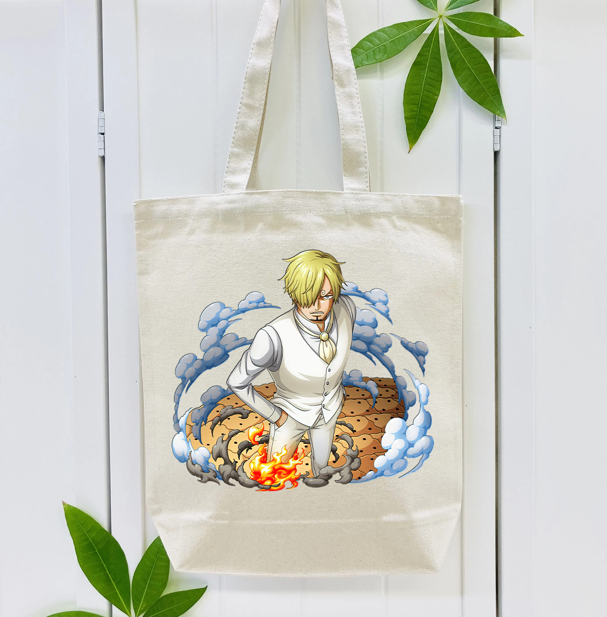 ワンピース サンジ ONE PIECE Sanji 縦型キャンバス生地手提げバッグ　トートバッグ