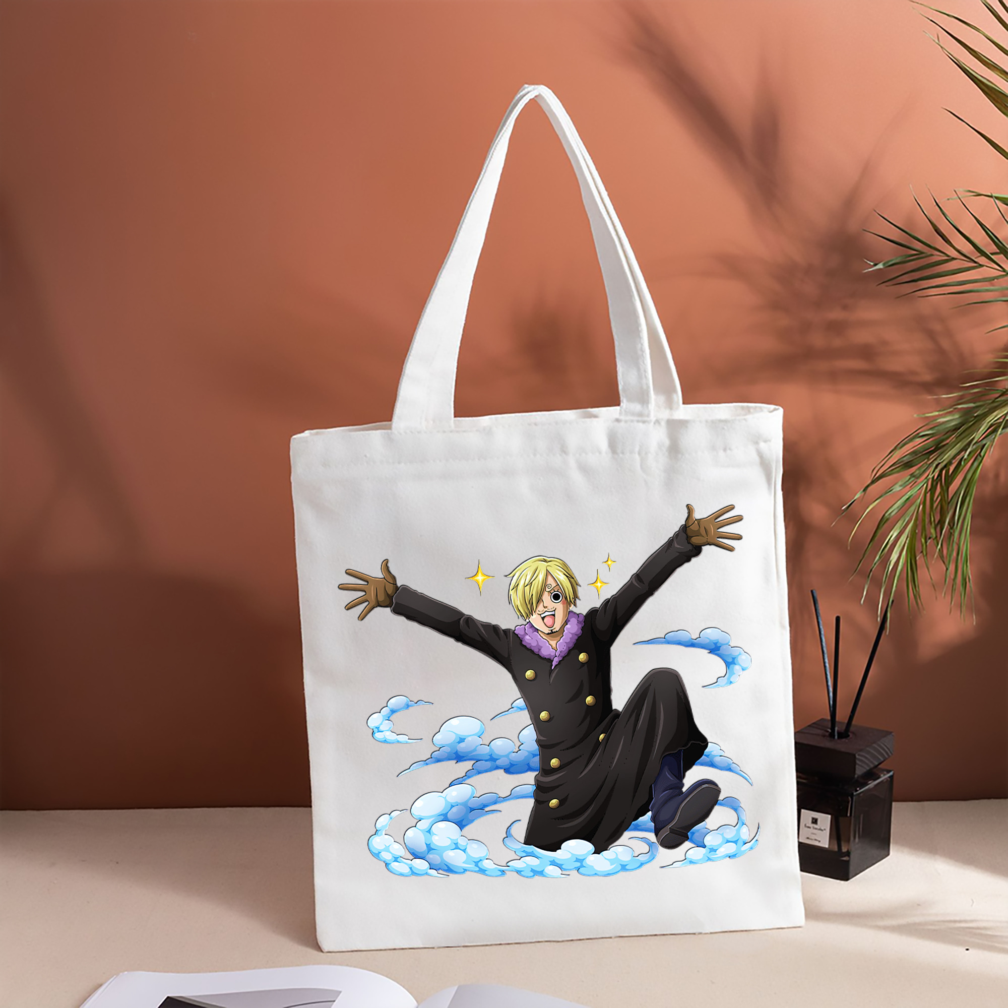 ワンピース サンジ ONE PIECE Sanji 縦型キャンバス生地手提げバッグ　トートバッグ