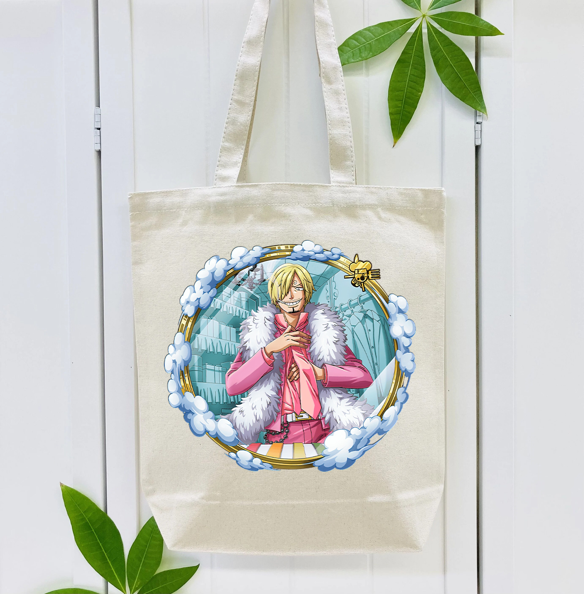 ワンピース サンジ ONE PIECE Sanji 縦型キャンバス生地手提げバッグ　トートバッグ