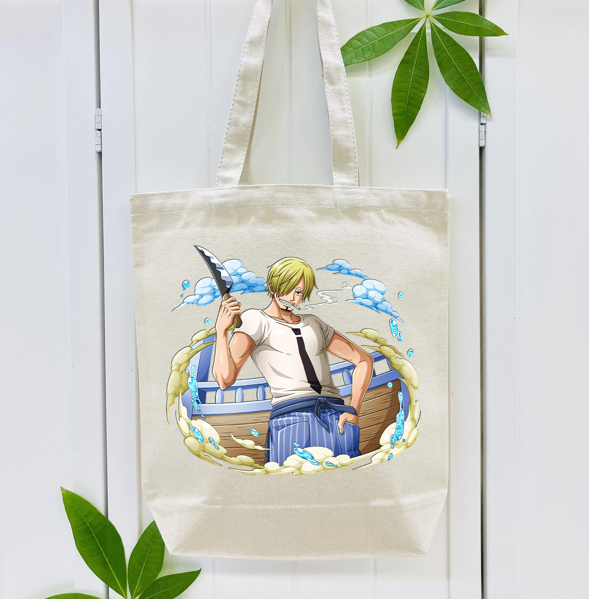 ワンピース サンジ ONE PIECE Sanji 縦型キャンバス生地手提げバッグ　トートバッグ
