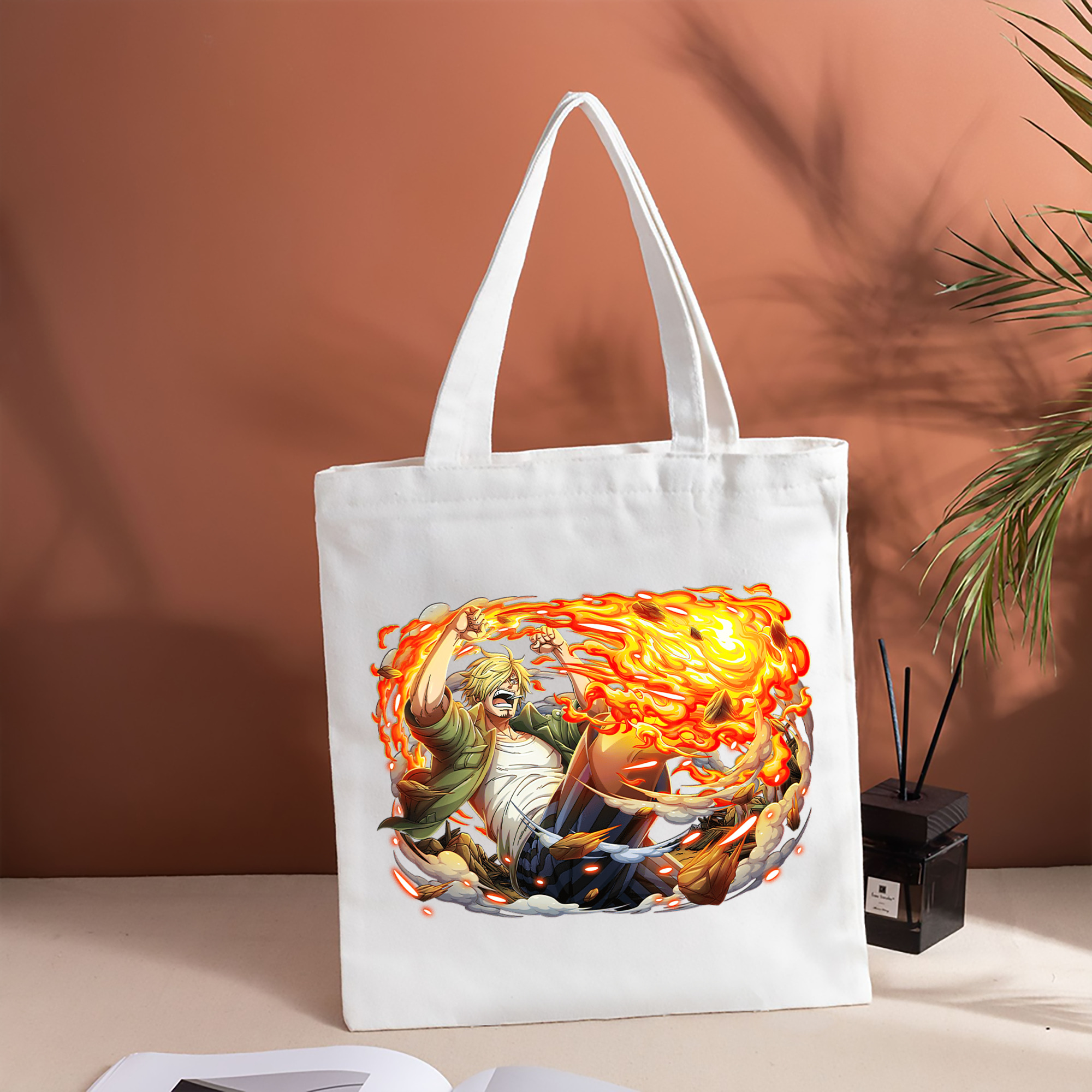 ワンピース サンジ ONE PIECE Sanji 縦型キャンバス生地手提げバッグ　トートバッグ