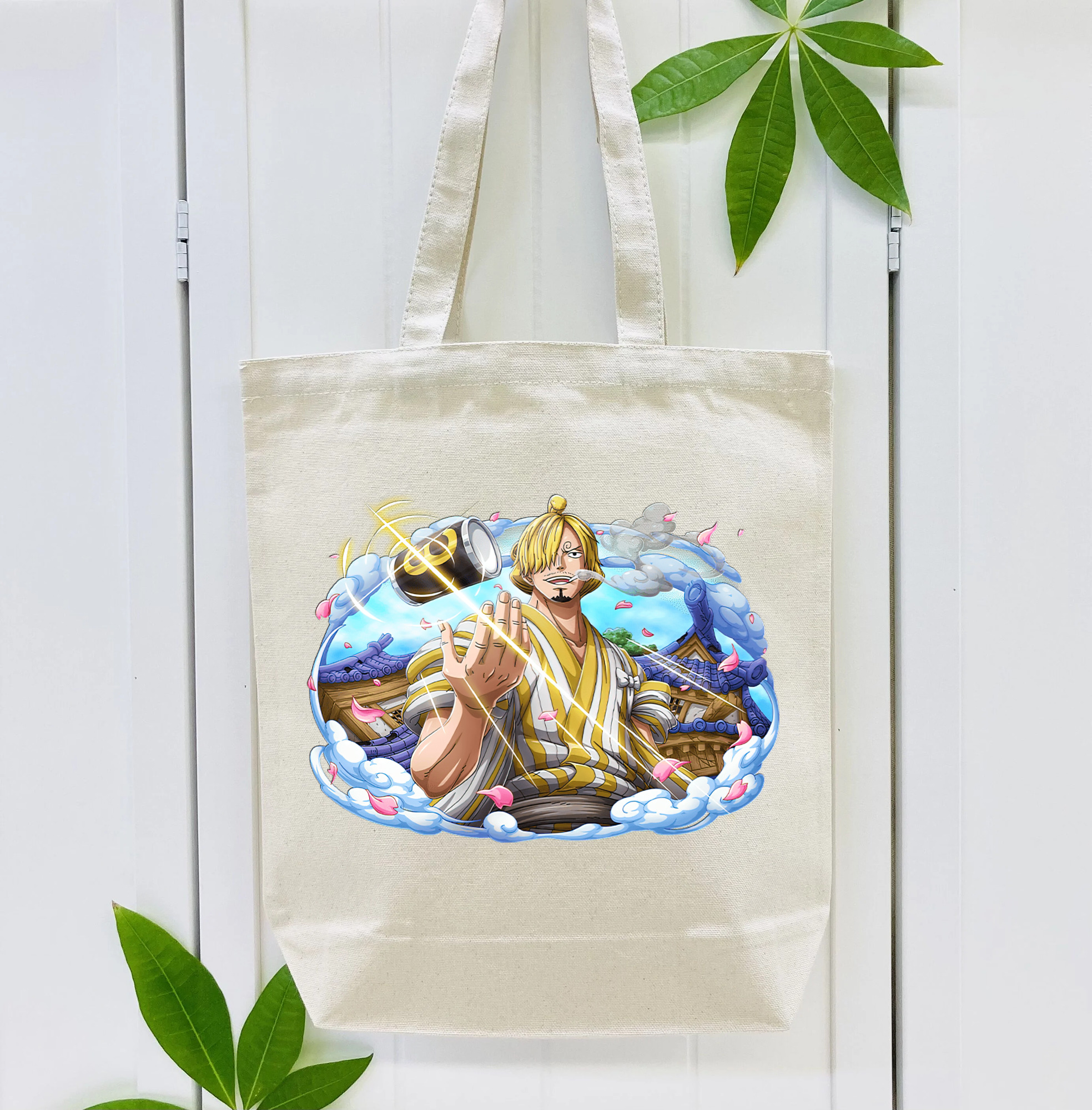 ワンピース サンジ ONE PIECE Sanji 縦型キャンバス生地手提げバッグ　トートバッグ