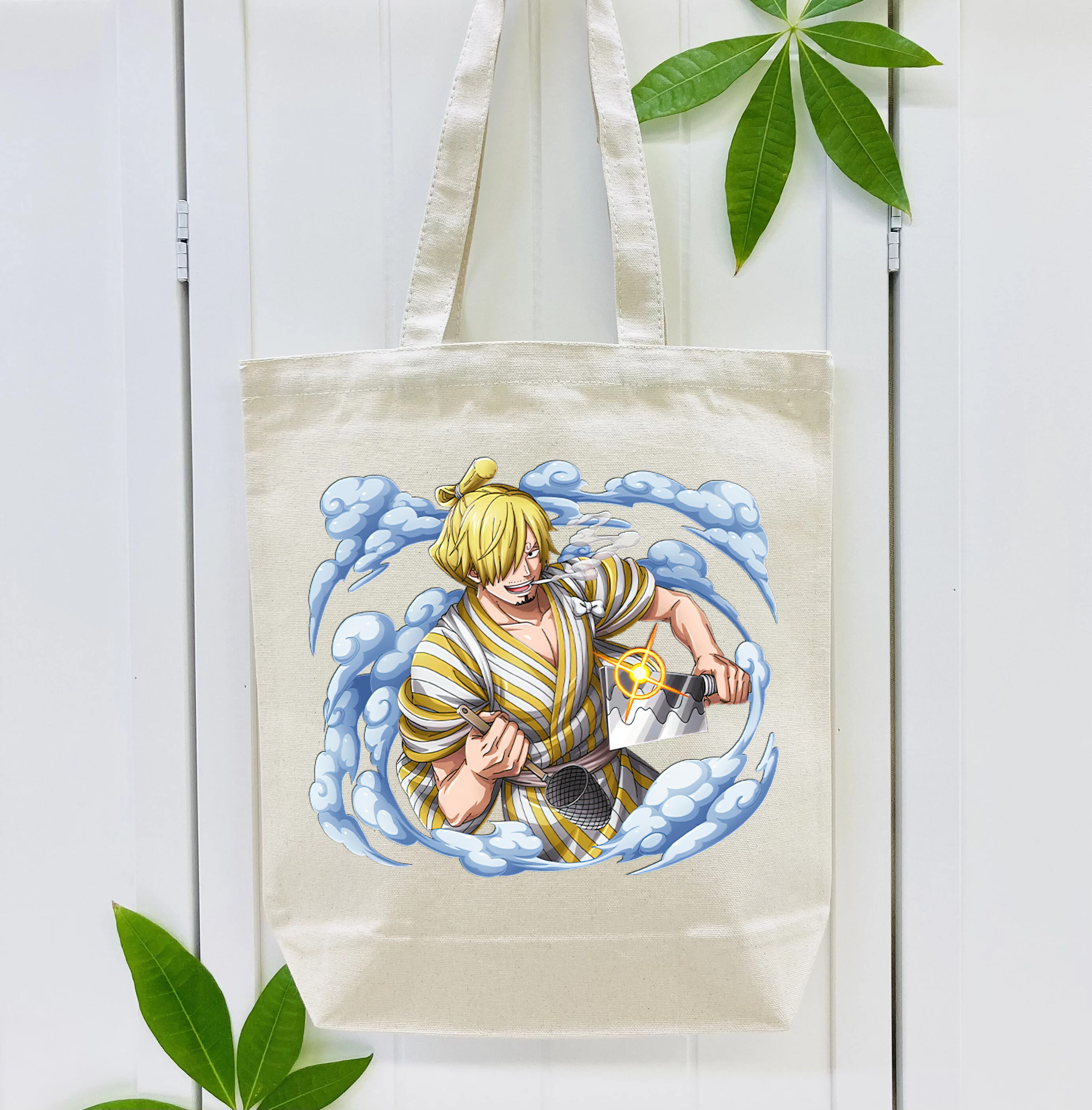 ワンピース サンジ ONE PIECE Sanji 縦型キャンバス生地手提げバッグ　トートバッグ