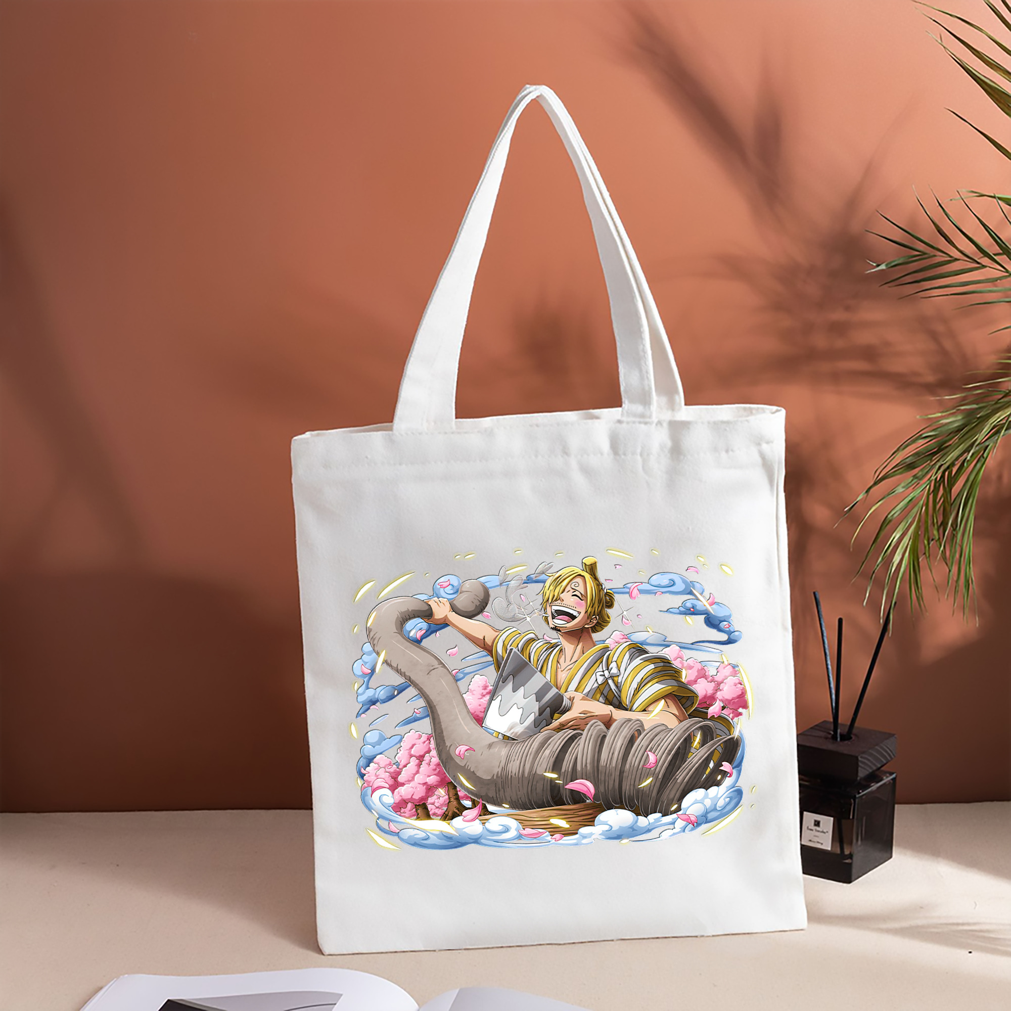 ワンピース サンジ ONE PIECE Sanji 縦型キャンバス生地手提げバッグ　トートバッグ