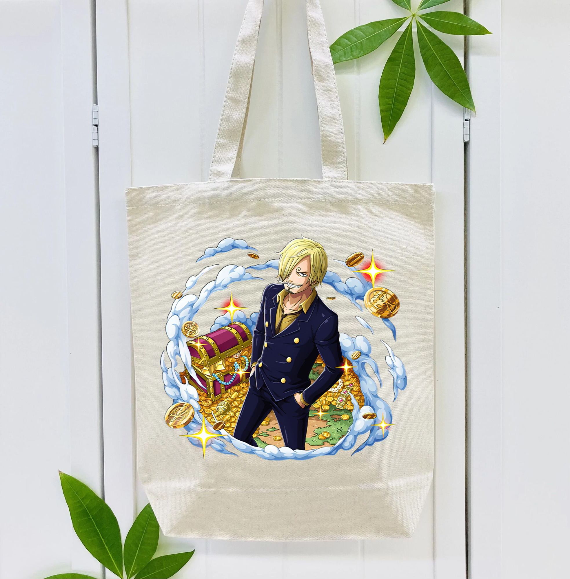 ワンピース サンジ ONE PIECE Sanji 縦型キャンバス生地手提げバッグ　トートバッグ