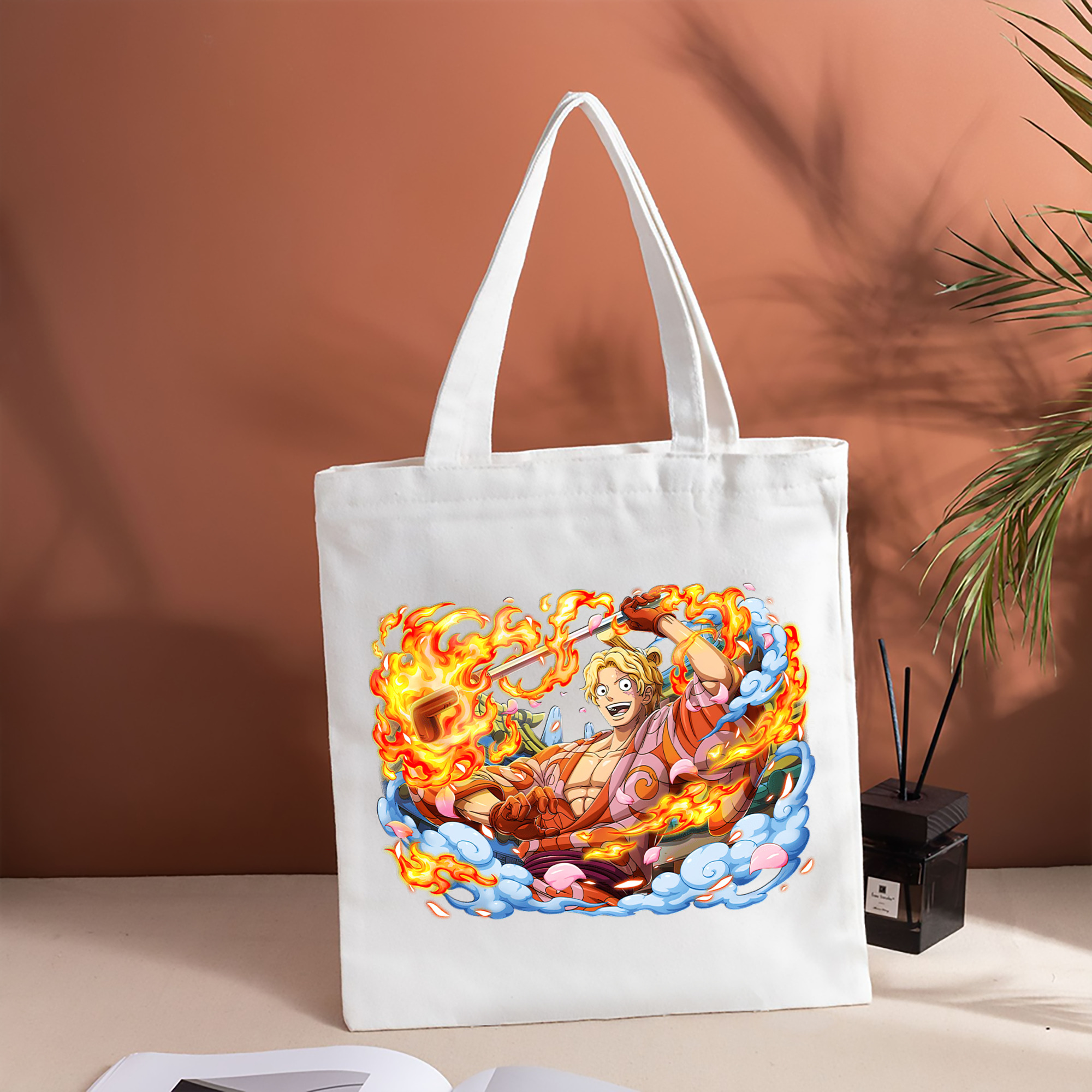 ワンピース サンジ ONE PIECE Sanji 縦型キャンバス生地手提げバッグ　トートバッグ