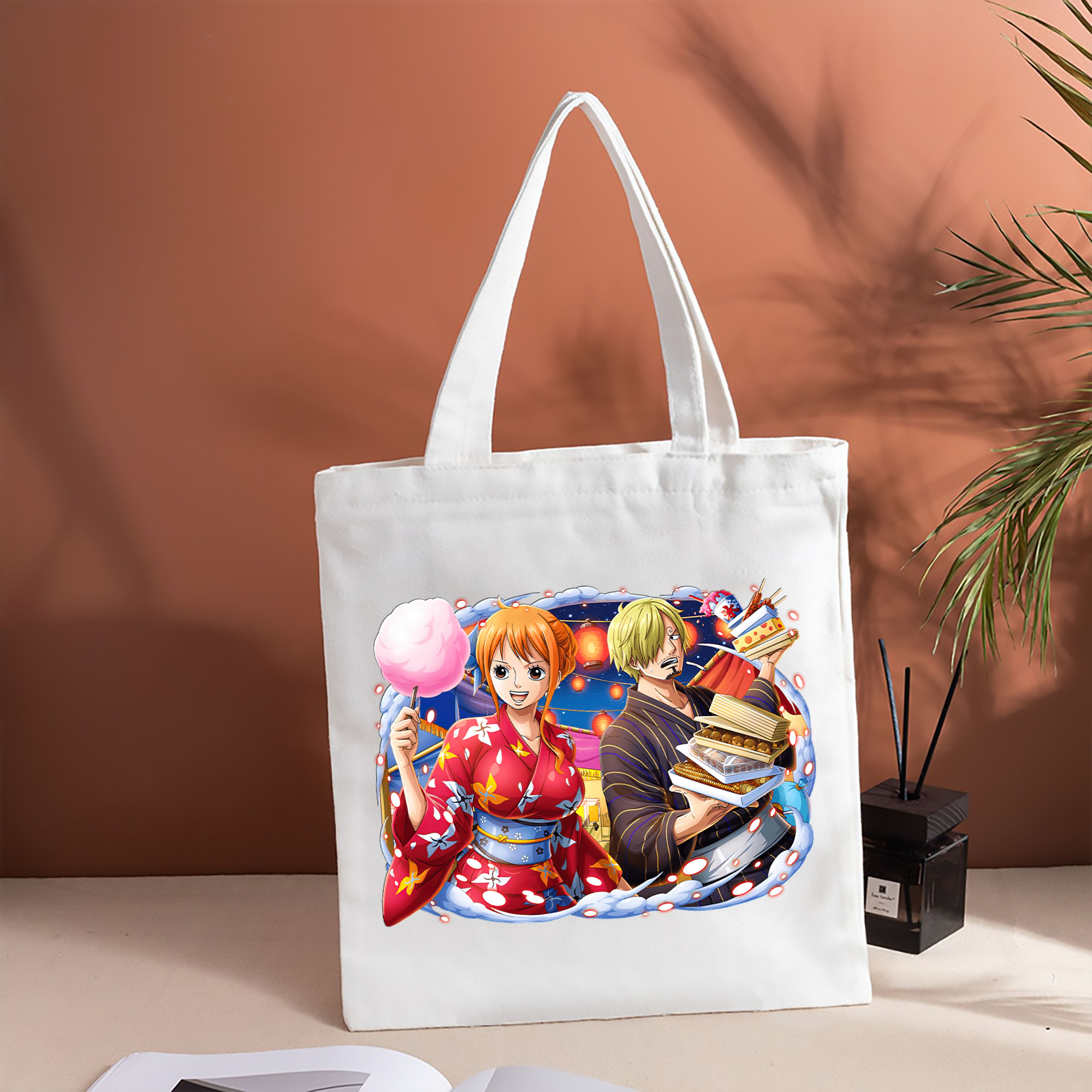 ワンピース サンジ ONE PIECE Sanji 縦型キャンバス生地手提げバッグ　トートバッグ