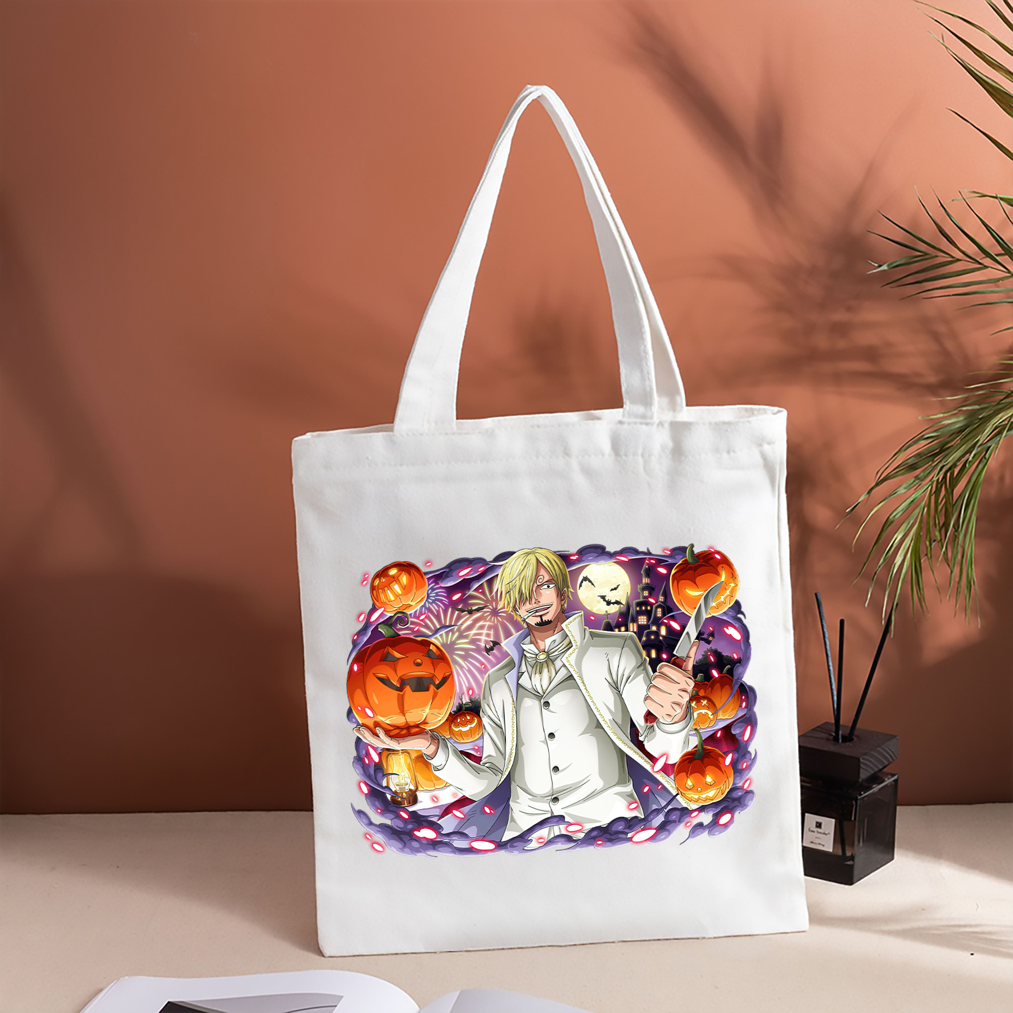ワンピース サンジ ONE PIECE Sanji 縦型キャンバス生地手提げバッグ　トートバッグ