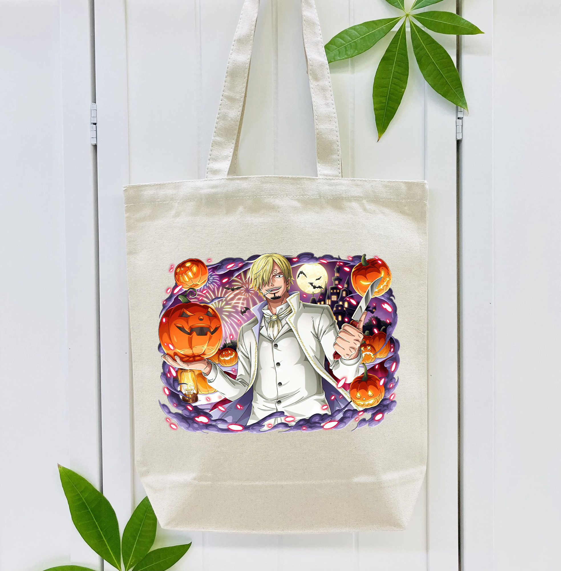 ワンピース サンジ ONE PIECE Sanji 縦型キャンバス生地手提げバッグ　トートバッグ