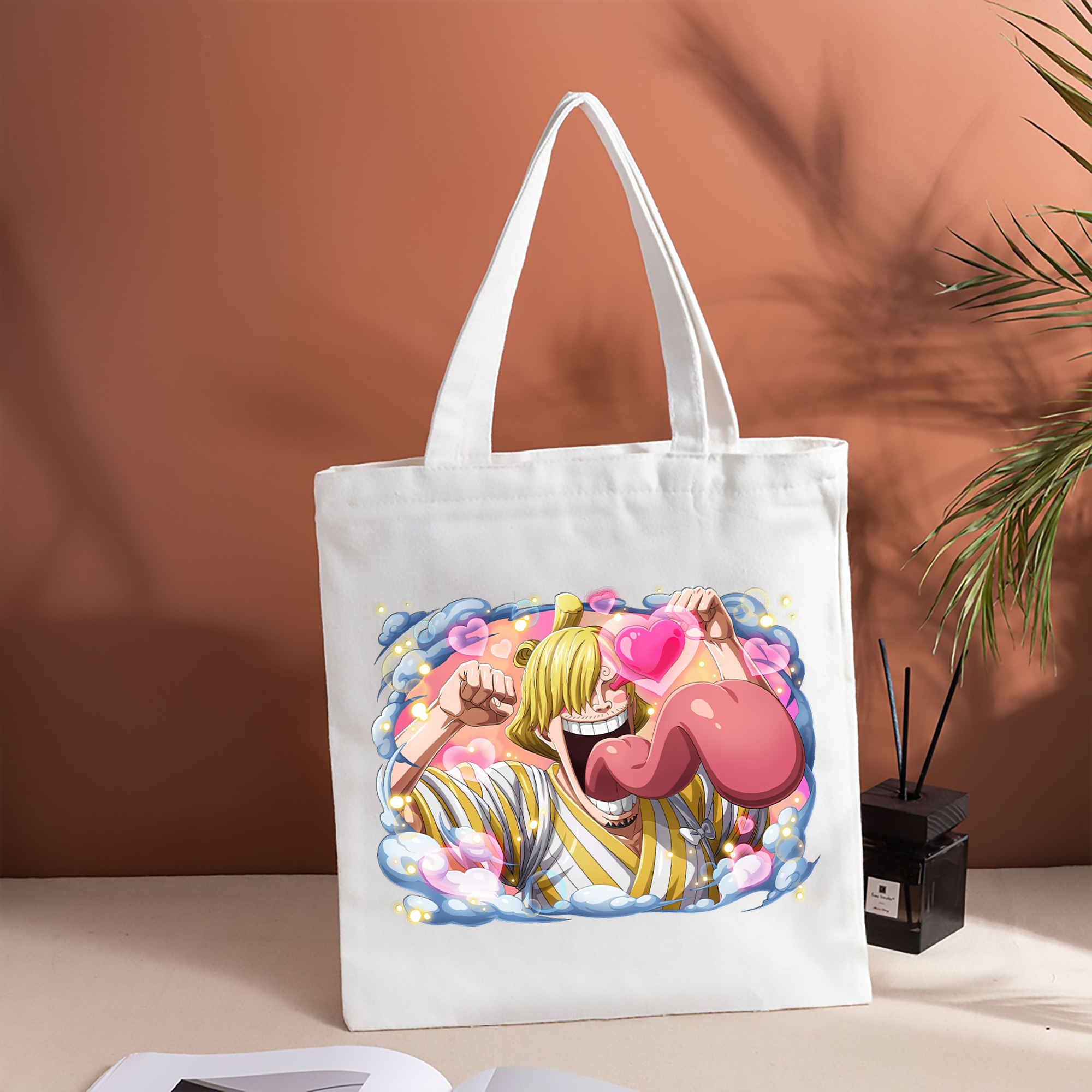 ワンピース サンジ ONE PIECE Sanji 縦型キャンバス生地手提げバッグ　トートバッグ