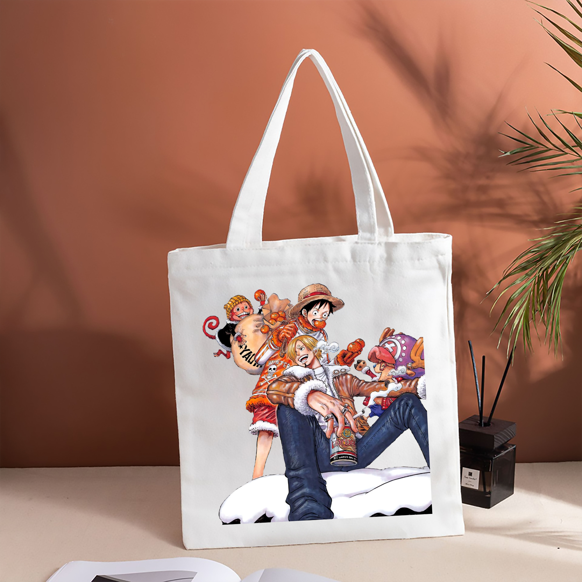 ワンピース サンジ ONE PIECE Sanji 縦型キャンバス生地手提げバッグ　トートバッグ