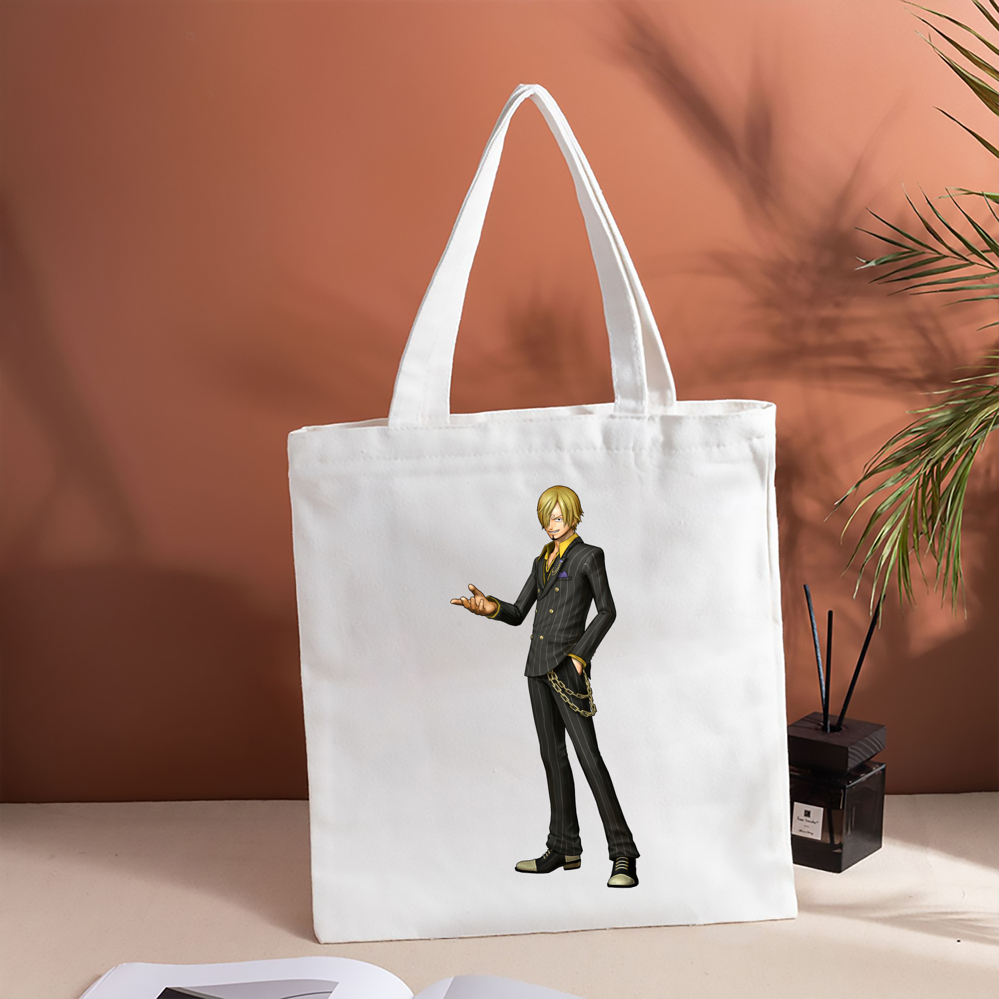ワンピース サンジ ONE PIECE Sanji 縦型キャンバス生地手提げバッグ　トートバッグ