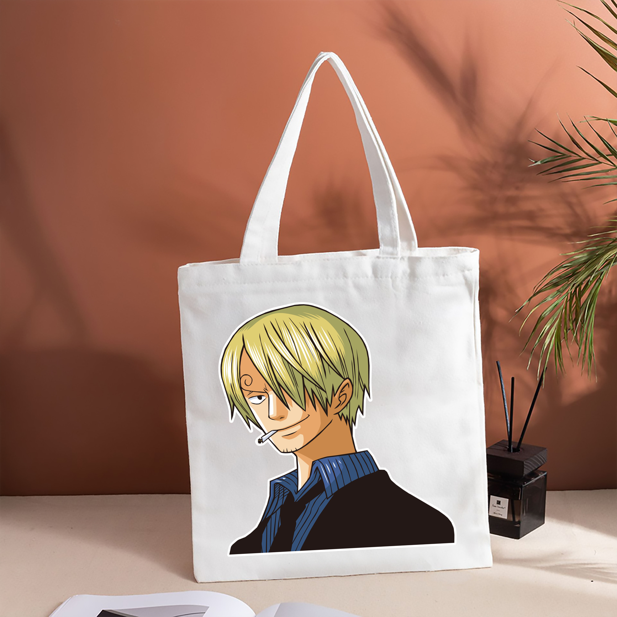 ワンピース サンジ ONE PIECE Sanji 縦型キャンバス生地手提げバッグ　トートバッグ