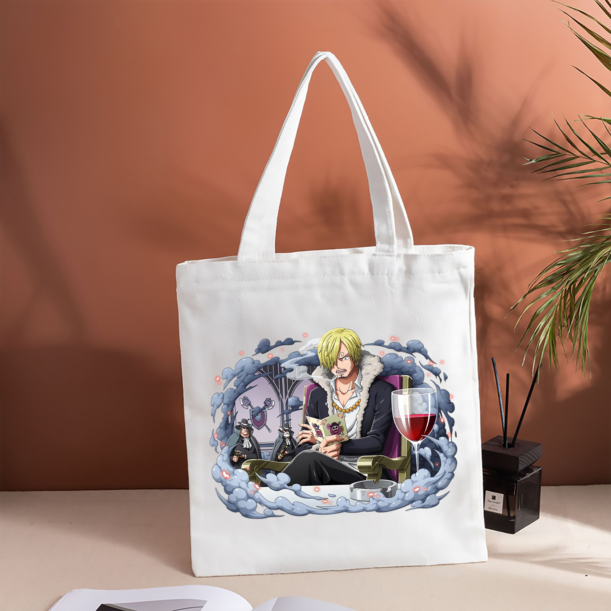 ワンピース サンジ ONE PIECE Sanji 縦型キャンバス生地手提げバッグ　トートバッグ