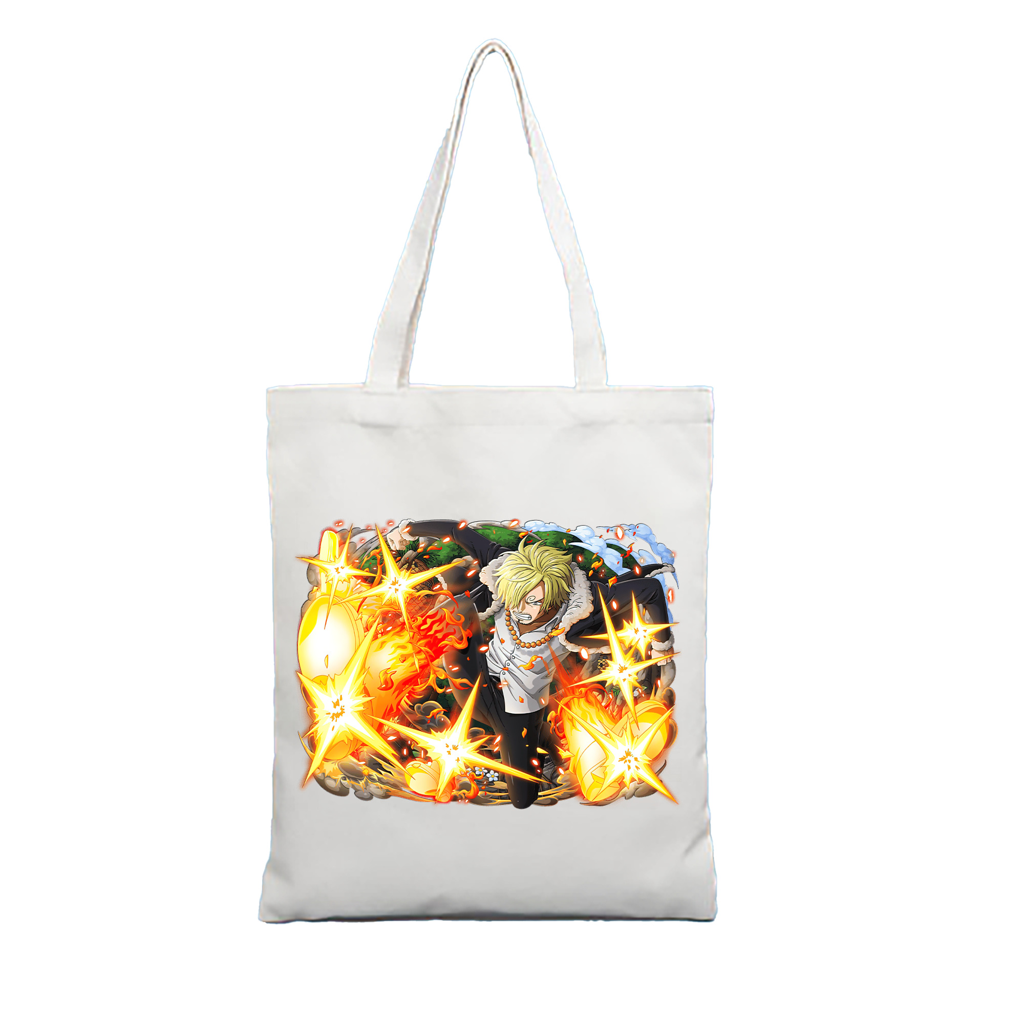 （画像用） ワンピース サンジ ONE PIECE Sanji 縦型キャンバス生地手提げバッグ　トートバッグ