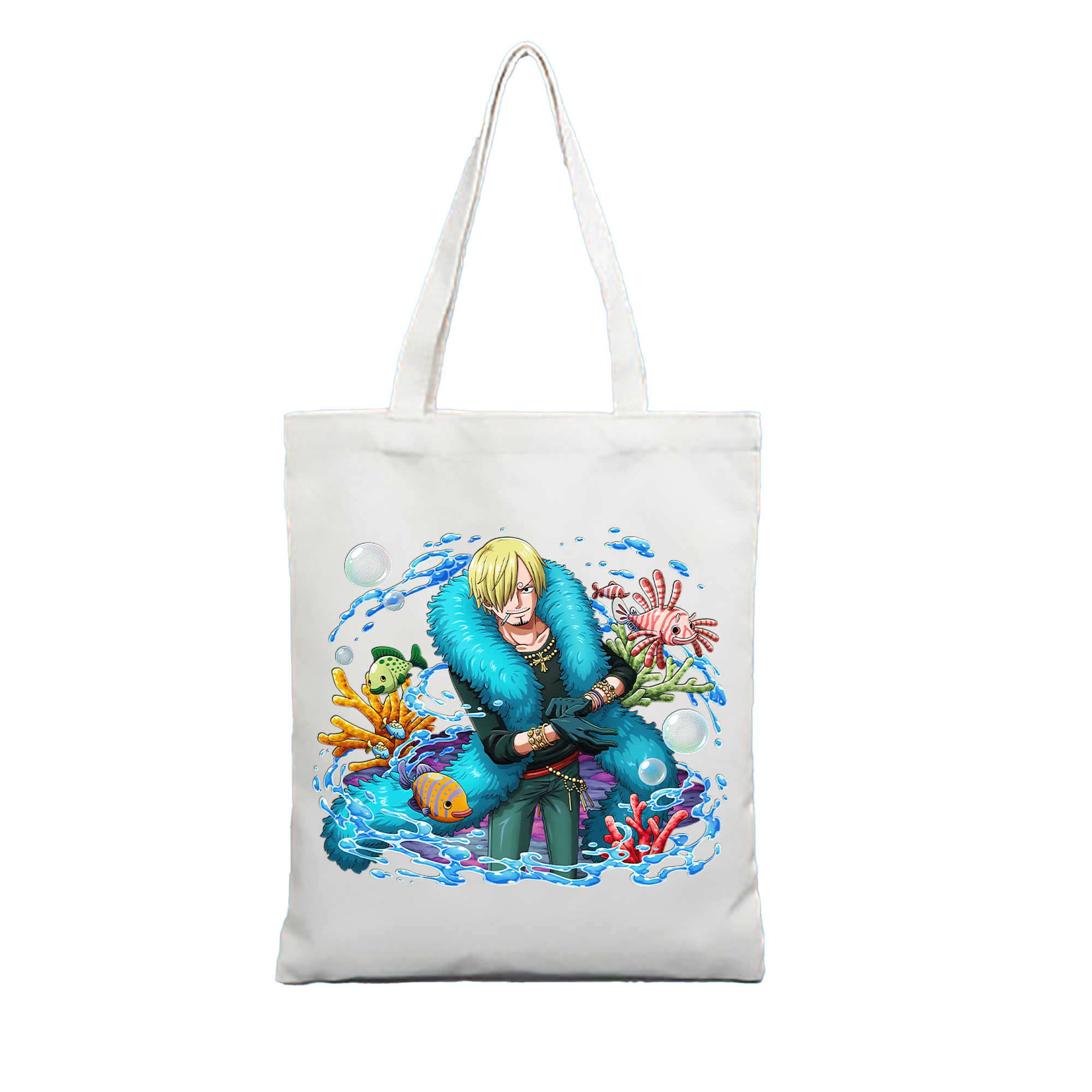 （画像用） ワンピース サンジ ONE PIECE Sanji 縦型キャンバス生地手提げバッグ　トートバッグ