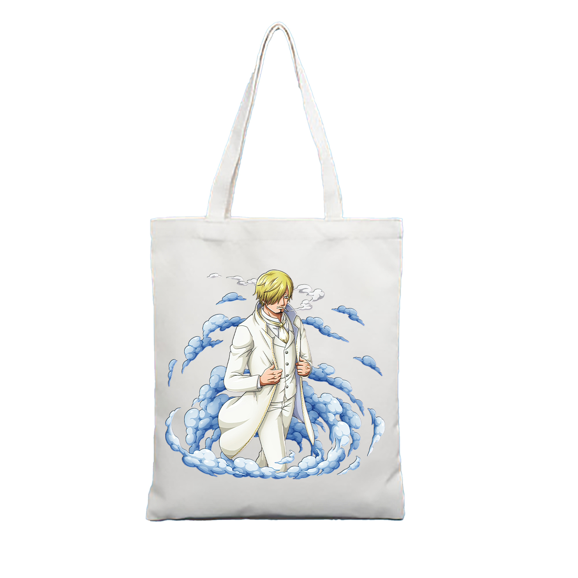 （画像用） ワンピース サンジ ONE PIECE Sanji 縦型キャンバス生地手提げバッグ　トートバッグ