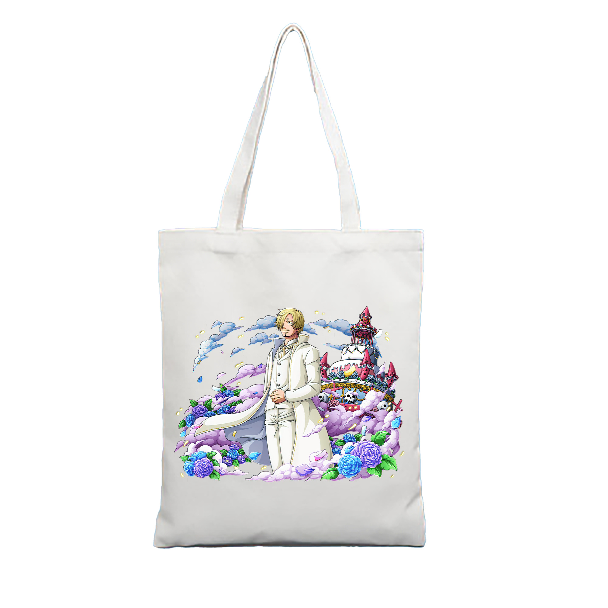 （画像用） ワンピース サンジ ONE PIECE Sanji 縦型キャンバス生地手提げバッグ　トートバッグ