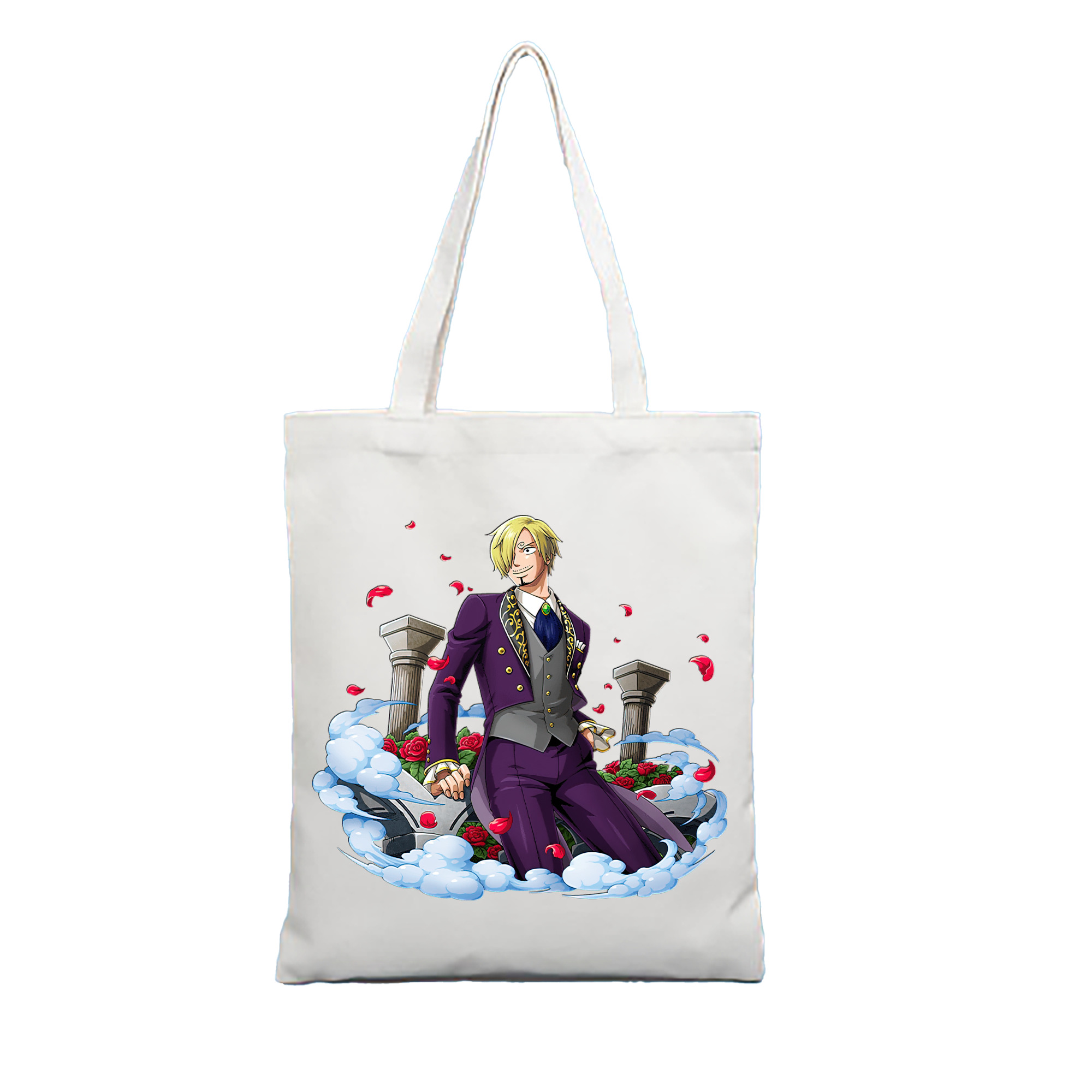 （画像用） ワンピース サンジ ONE PIECE Sanji 縦型キャンバス生地手提げバッグ　トートバッグ