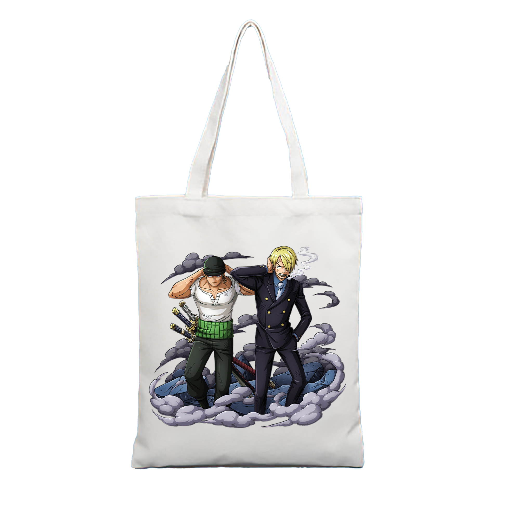 （画像用） ワンピース サンジ ONE PIECE Sanji 縦型キャンバス生地手提げバッグ　トートバッグ