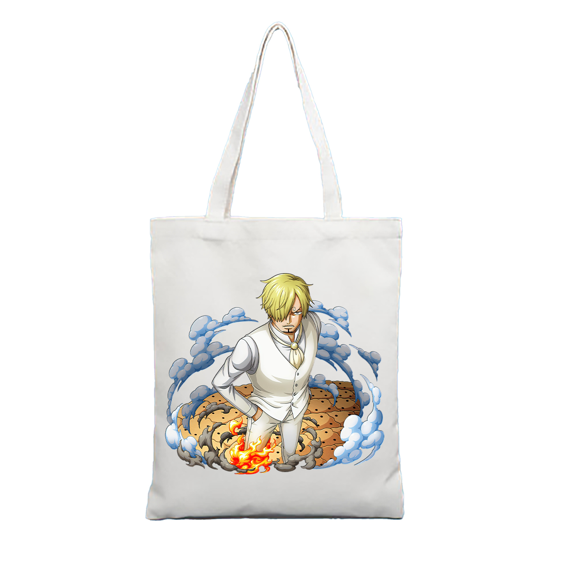 （画像用） ワンピース サンジ ONE PIECE Sanji 縦型キャンバス生地手提げバッグ　トートバッグ