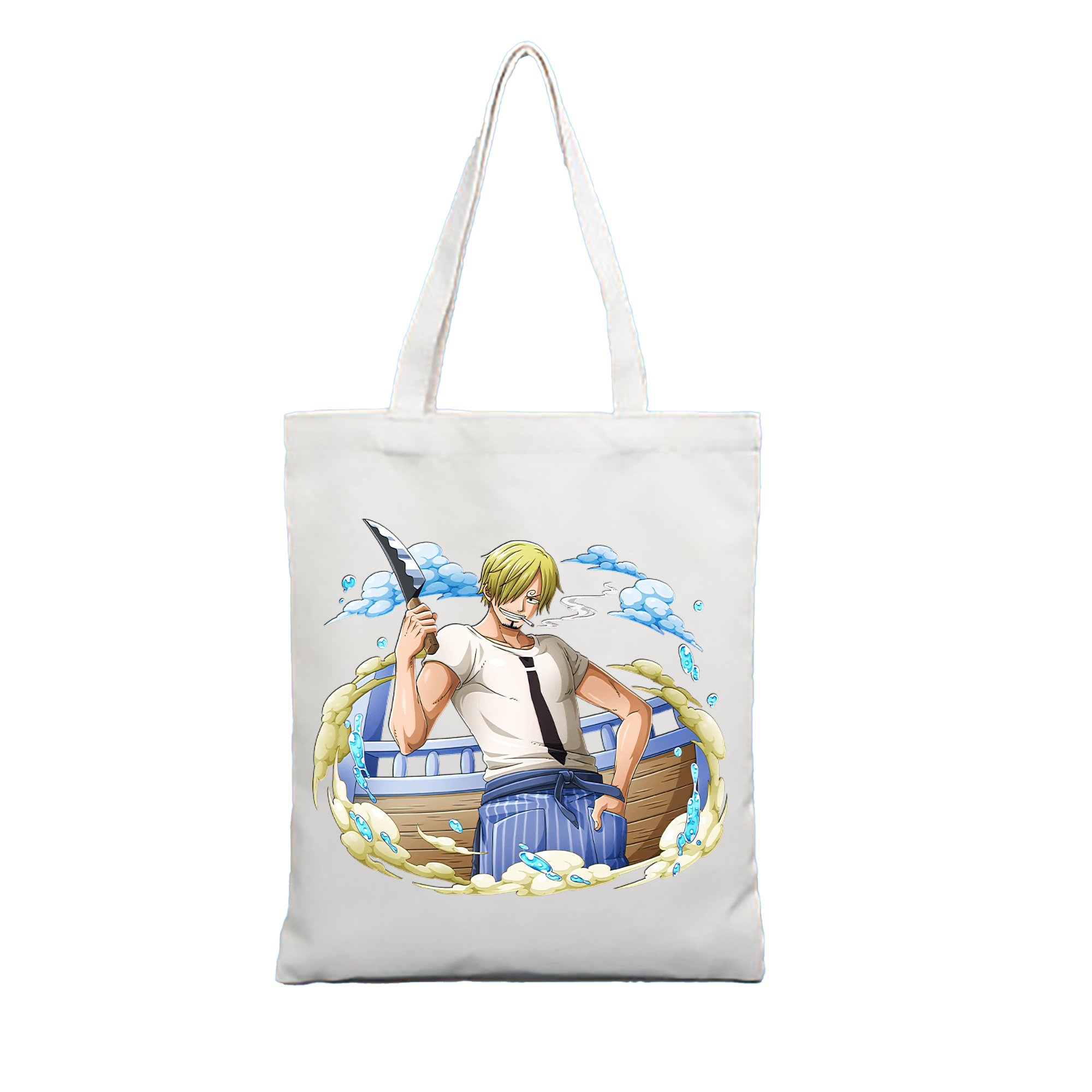 （画像用） ワンピース サンジ ONE PIECE Sanji 縦型キャンバス生地手提げバッグ　トートバッグ
