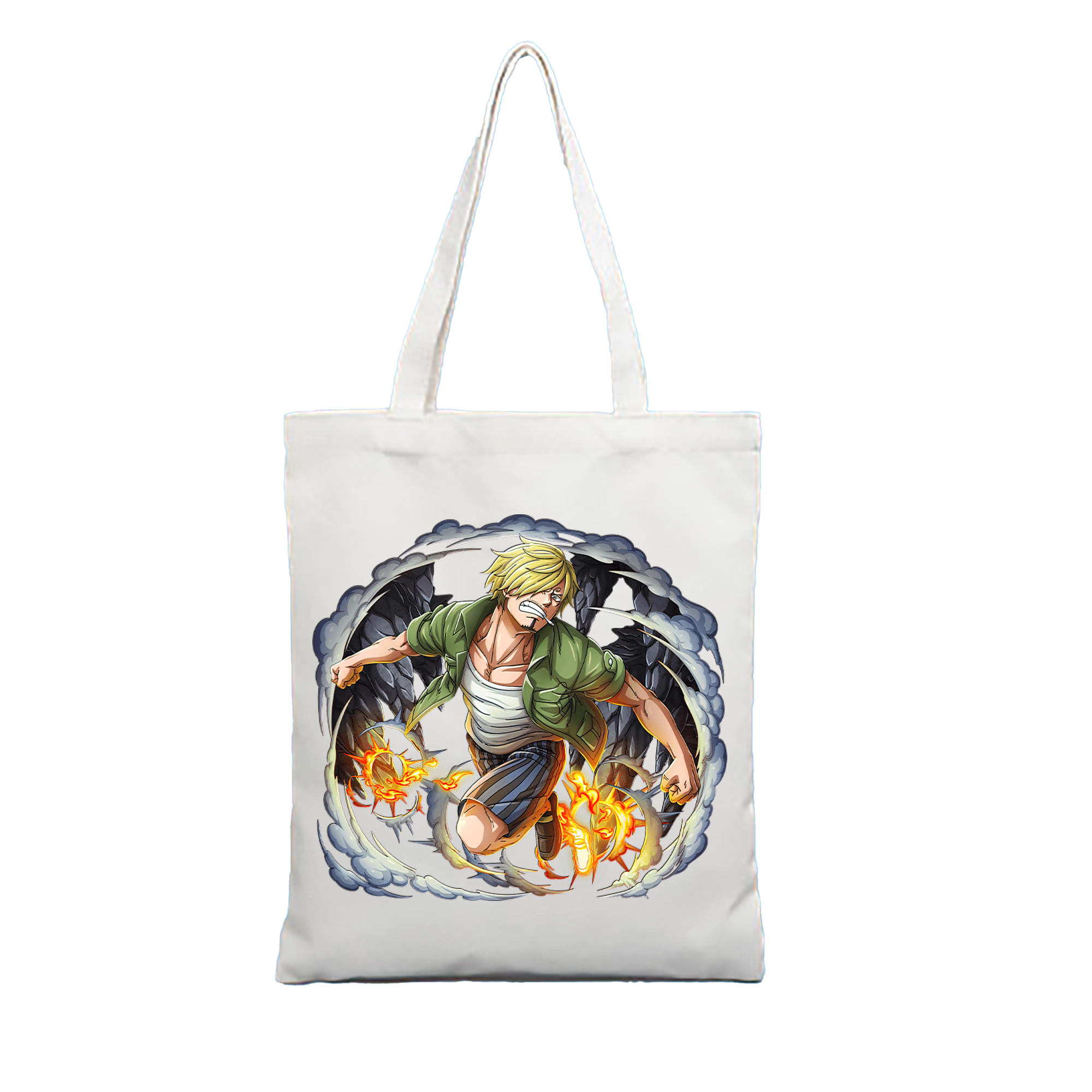 （画像用） ワンピース サンジ ONE PIECE Sanji 縦型キャンバス生地手提げバッグ　トートバッグ