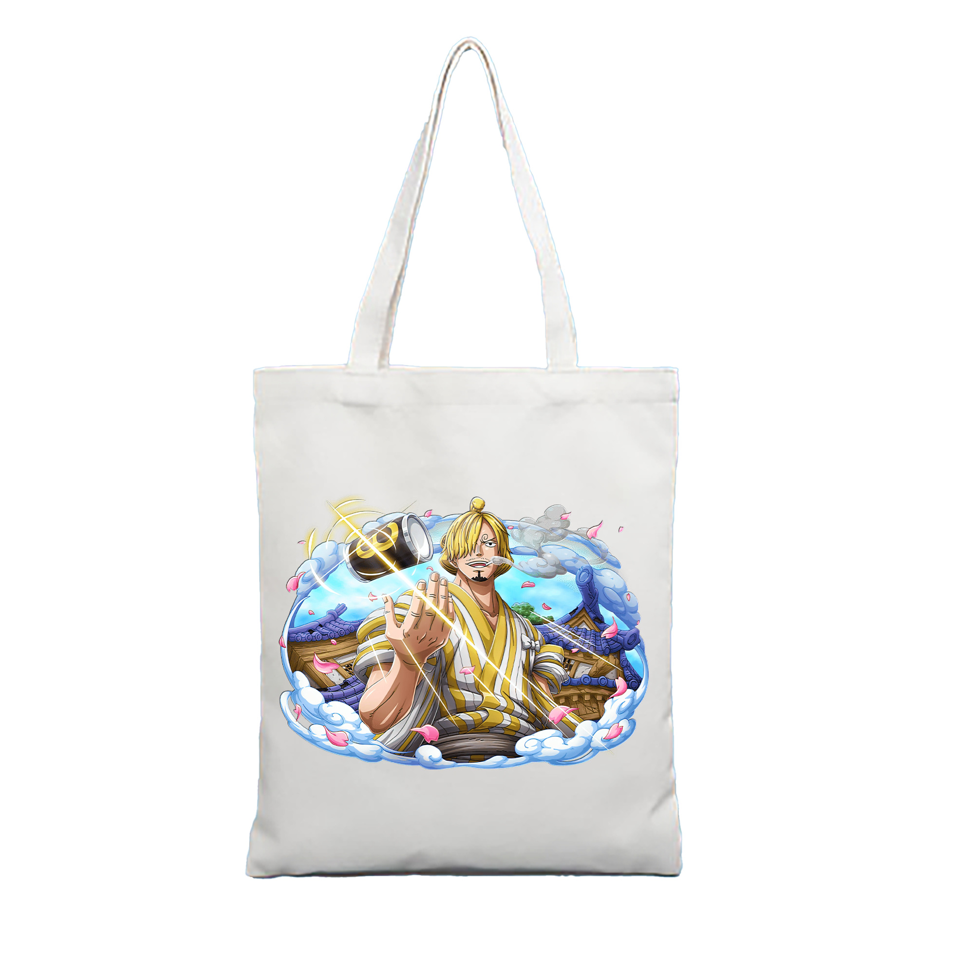 （画像用） ワンピース サンジ ONE PIECE Sanji 縦型キャンバス生地手提げバッグ　トートバッグ