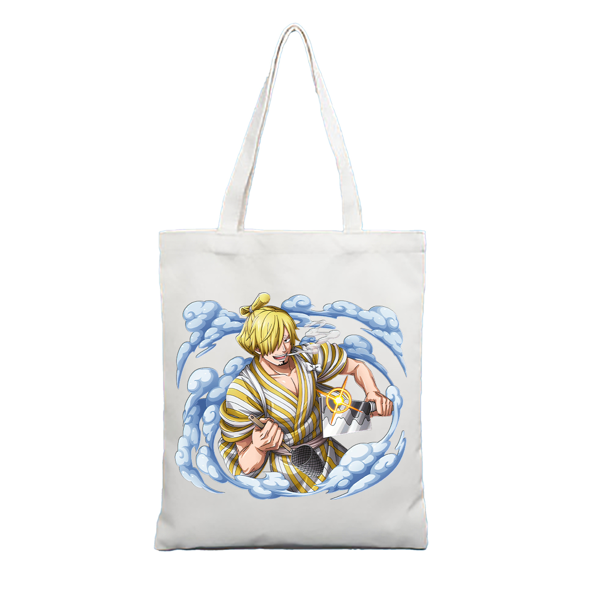 （画像用） ワンピース サンジ ONE PIECE Sanji 縦型キャンバス生地手提げバッグ　トートバッグ