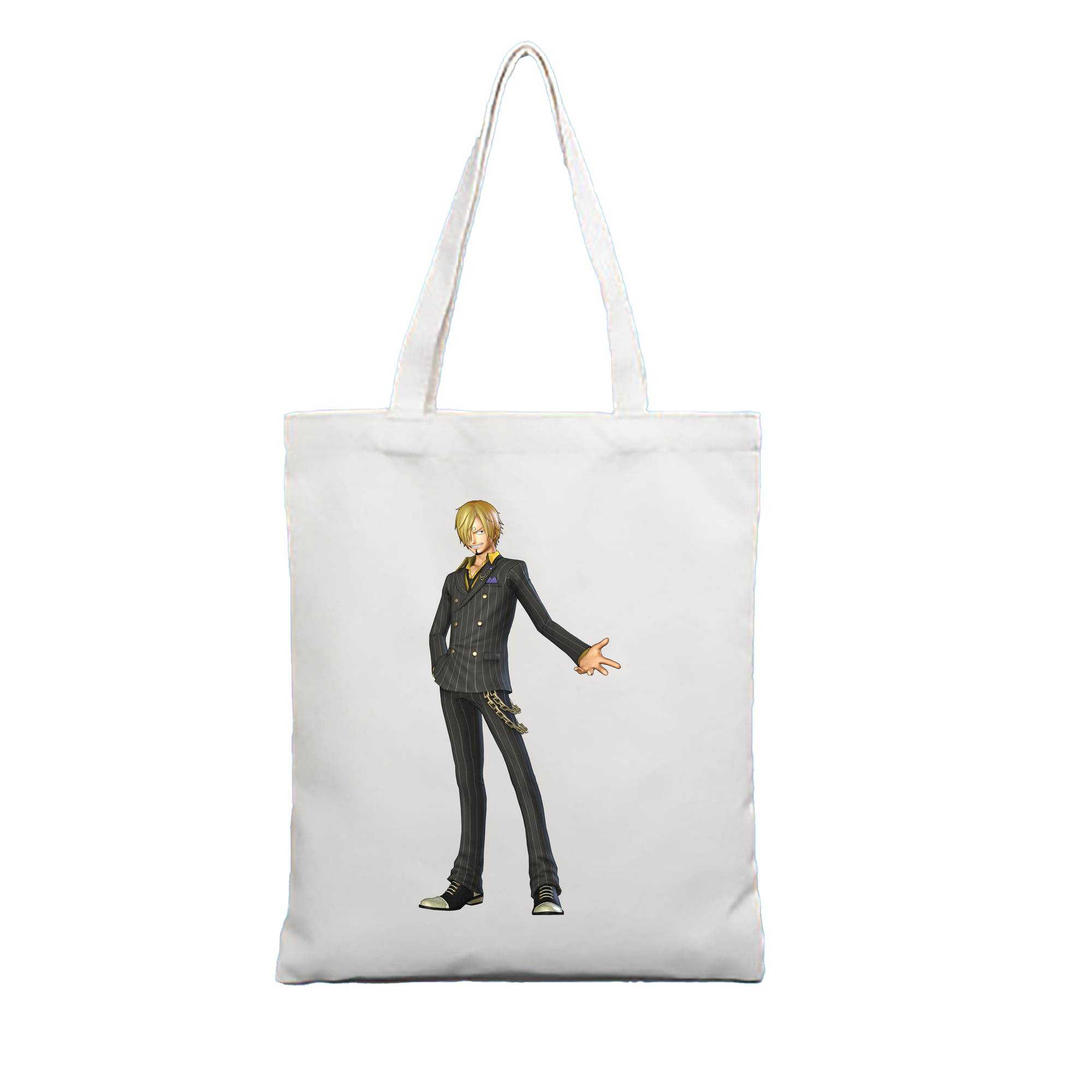 （画像用） ワンピース サンジ ONE PIECE Sanji 縦型キャンバス生地手提げバッグ　トートバッグ