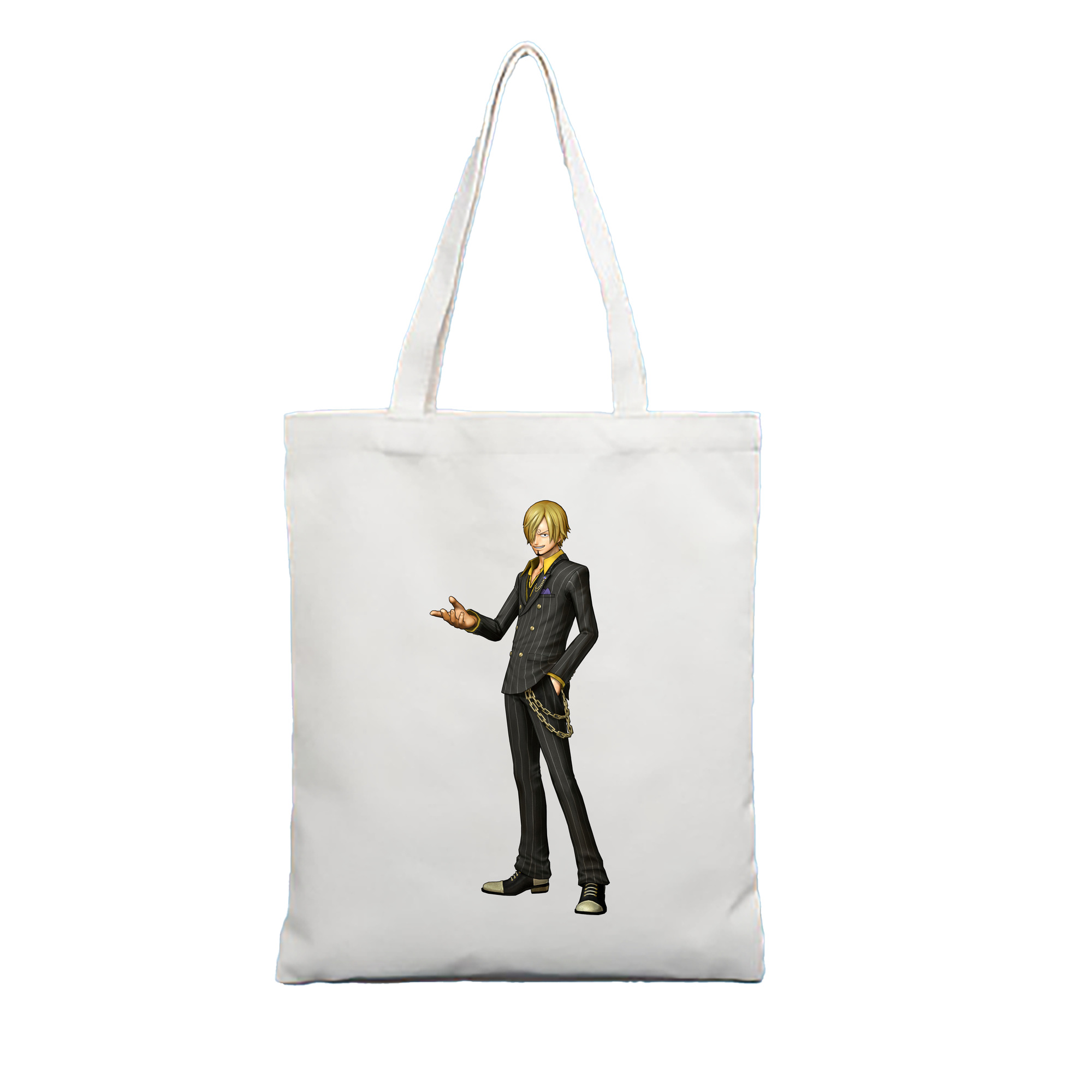 （画像用） ワンピース サンジ ONE PIECE Sanji 縦型キャンバス生地手提げバッグ　トートバッグ