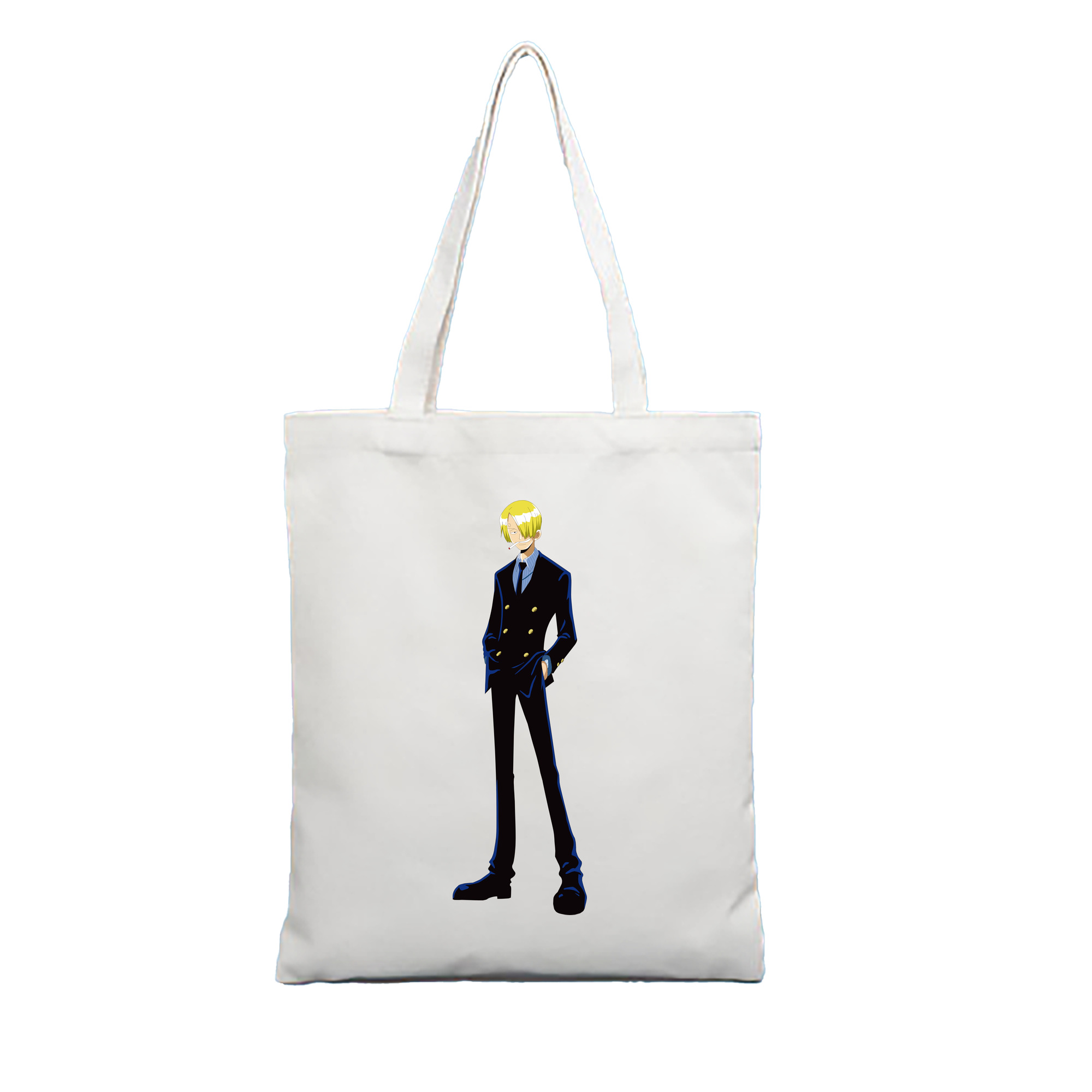 （画像用） ワンピース サンジ ONE PIECE Sanji 縦型キャンバス生地手提げバッグ　トートバッグ