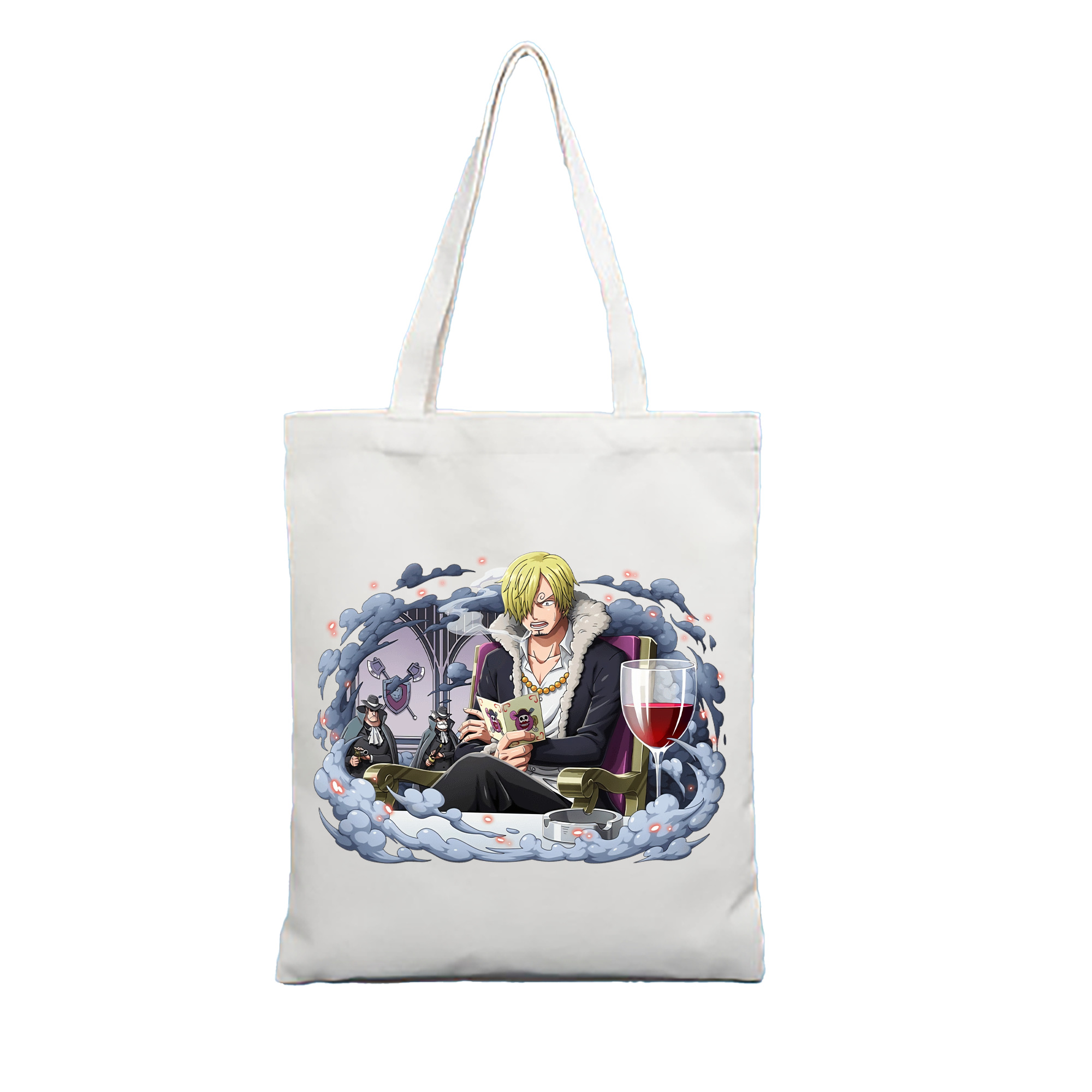 （画像用） ワンピース サンジ ONE PIECE Sanji 縦型キャンバス生地手提げバッグ　トートバッグ