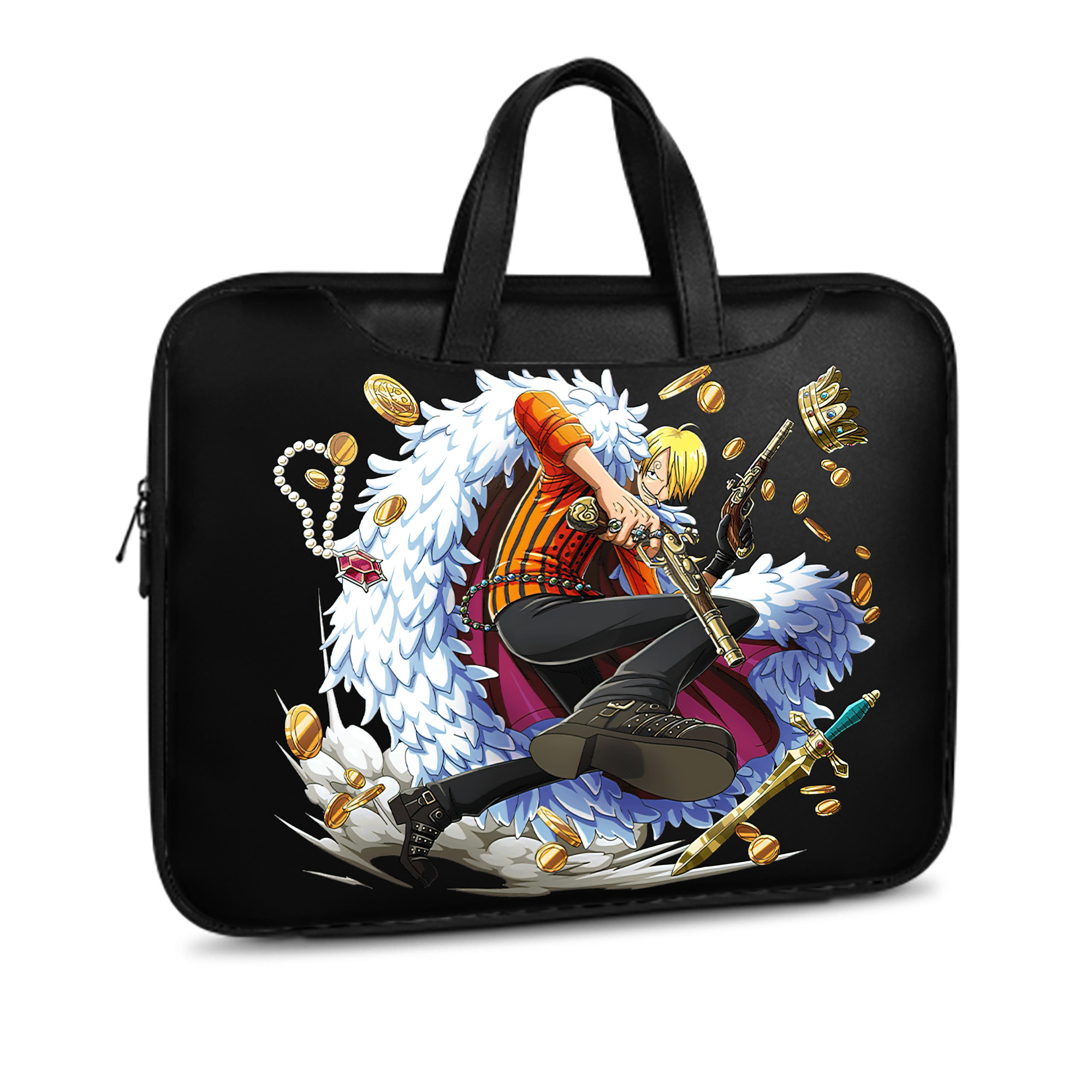 （画像用） ワンピース サンジ ONE PIECE Sanji レザーラップトップバッグ　ノートパソコンケース