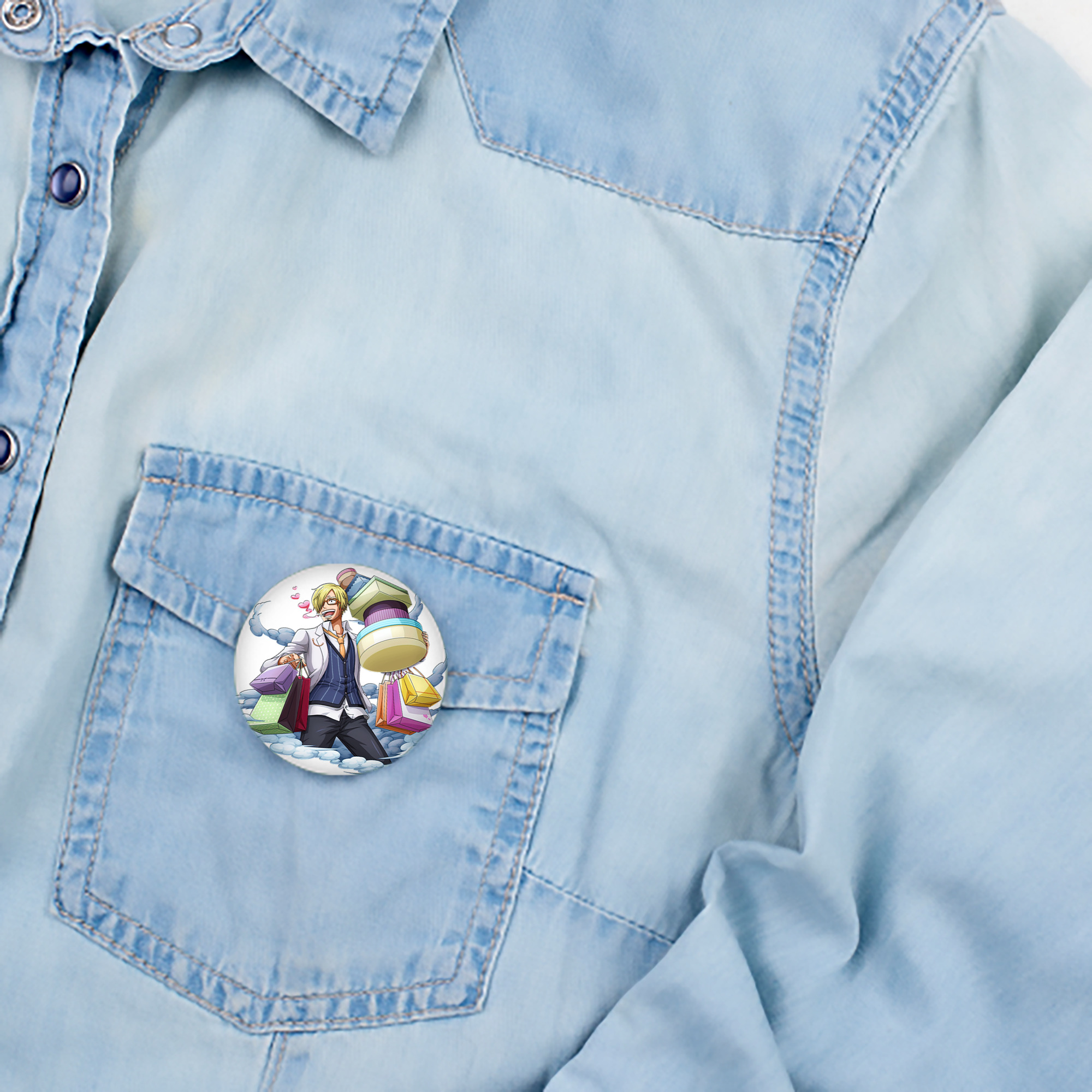 ワンピース サンジ ONE PIECE Sanji 6cm 缶バッジ 複数セット
