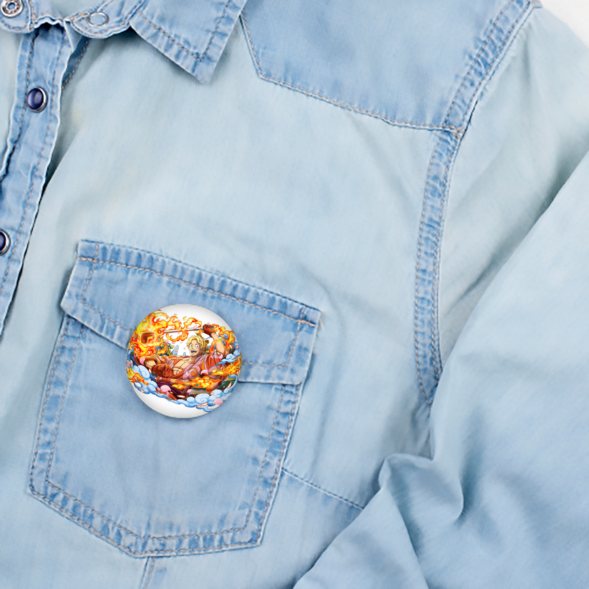 ワンピース サンジ ONE PIECE Sanji 6cm 缶バッジ 複数セット