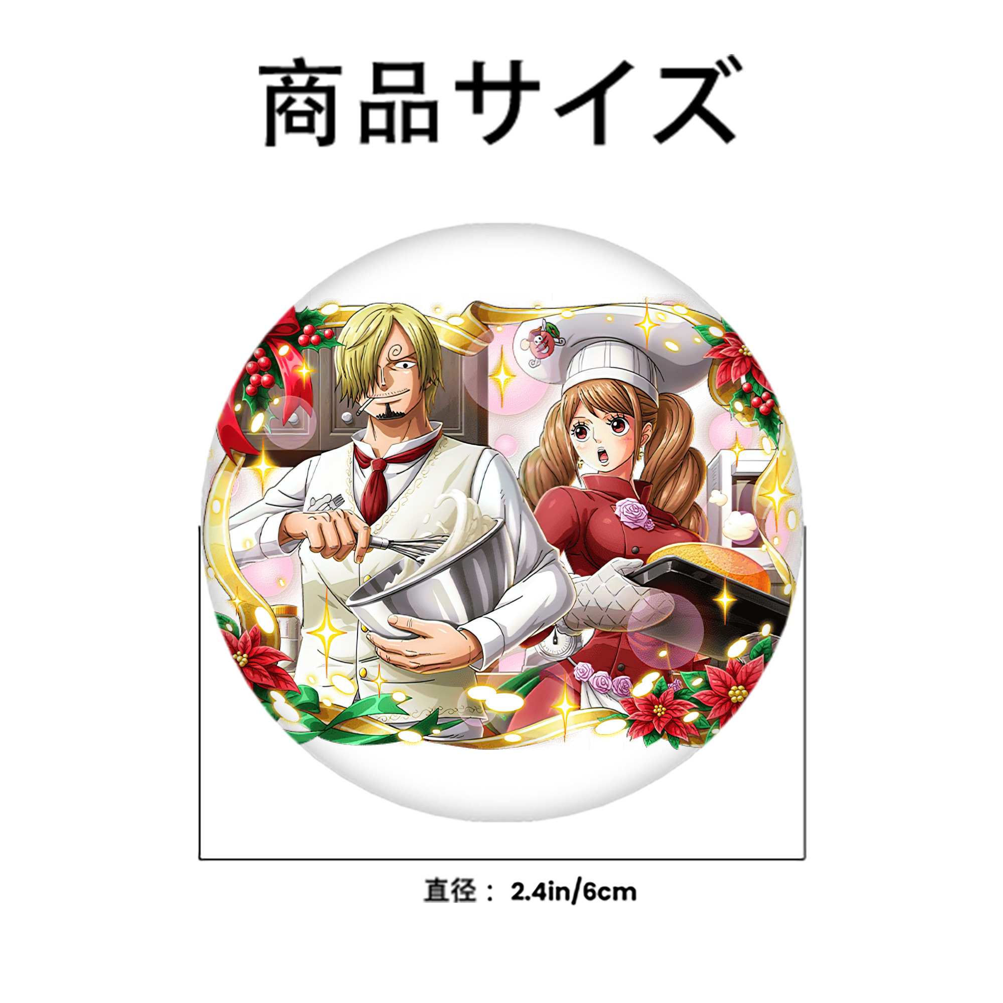 ワンピース サンジ ONE PIECE Sanji 6cm 缶バッジ 複数セット