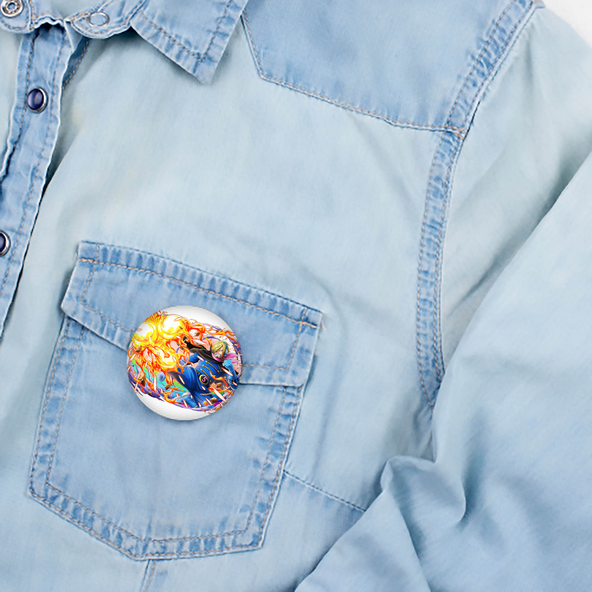 ワンピース サンジ ONE PIECE Sanji 6cm 缶バッジ 複数セット