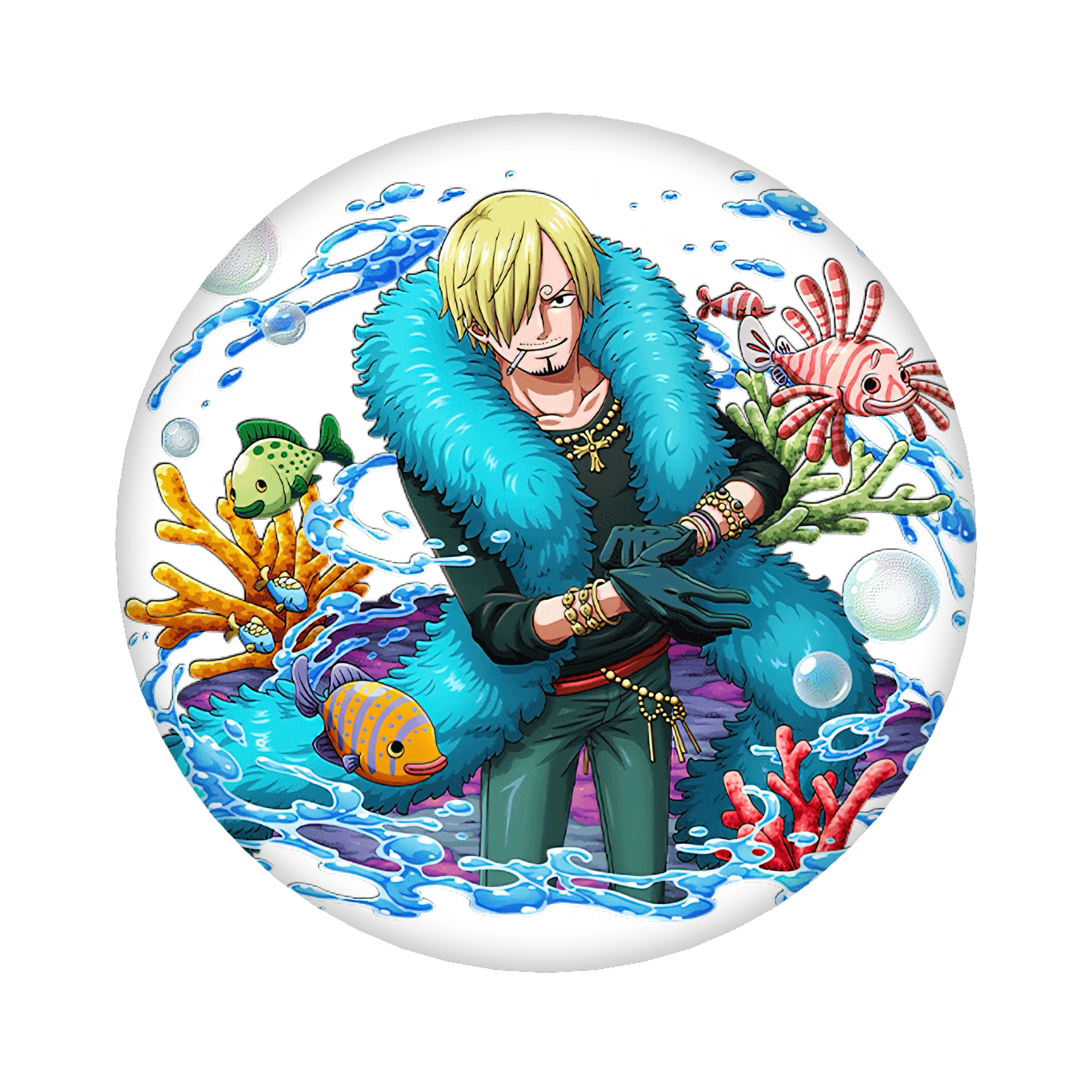（画像用） ワンピース サンジ ONE PIECE Sanji 6cm 缶バッジ 複数セット