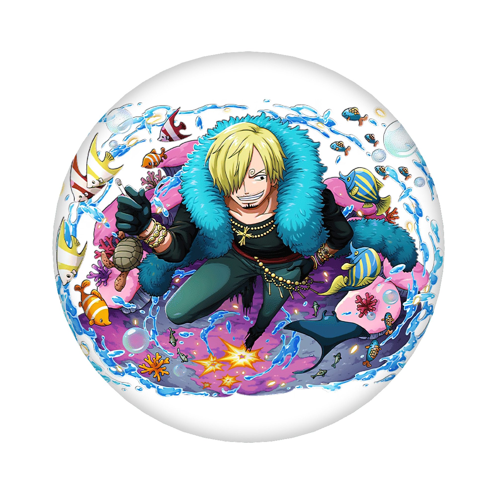 （画像用） ワンピース サンジ ONE PIECE Sanji 6cm 缶バッジ 複数セット
