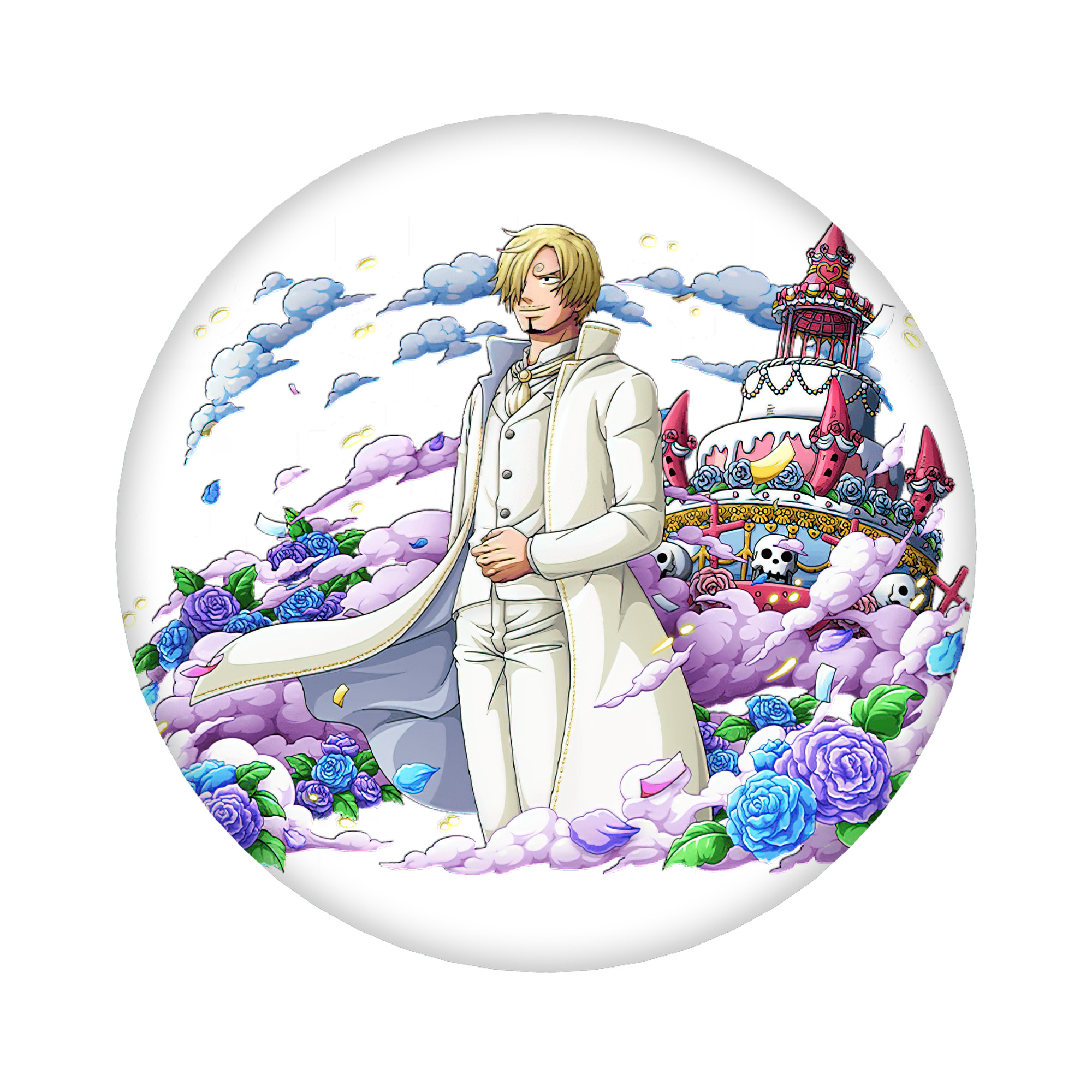 （画像用） ワンピース サンジ ONE PIECE Sanji 6cm 缶バッジ 複数セット