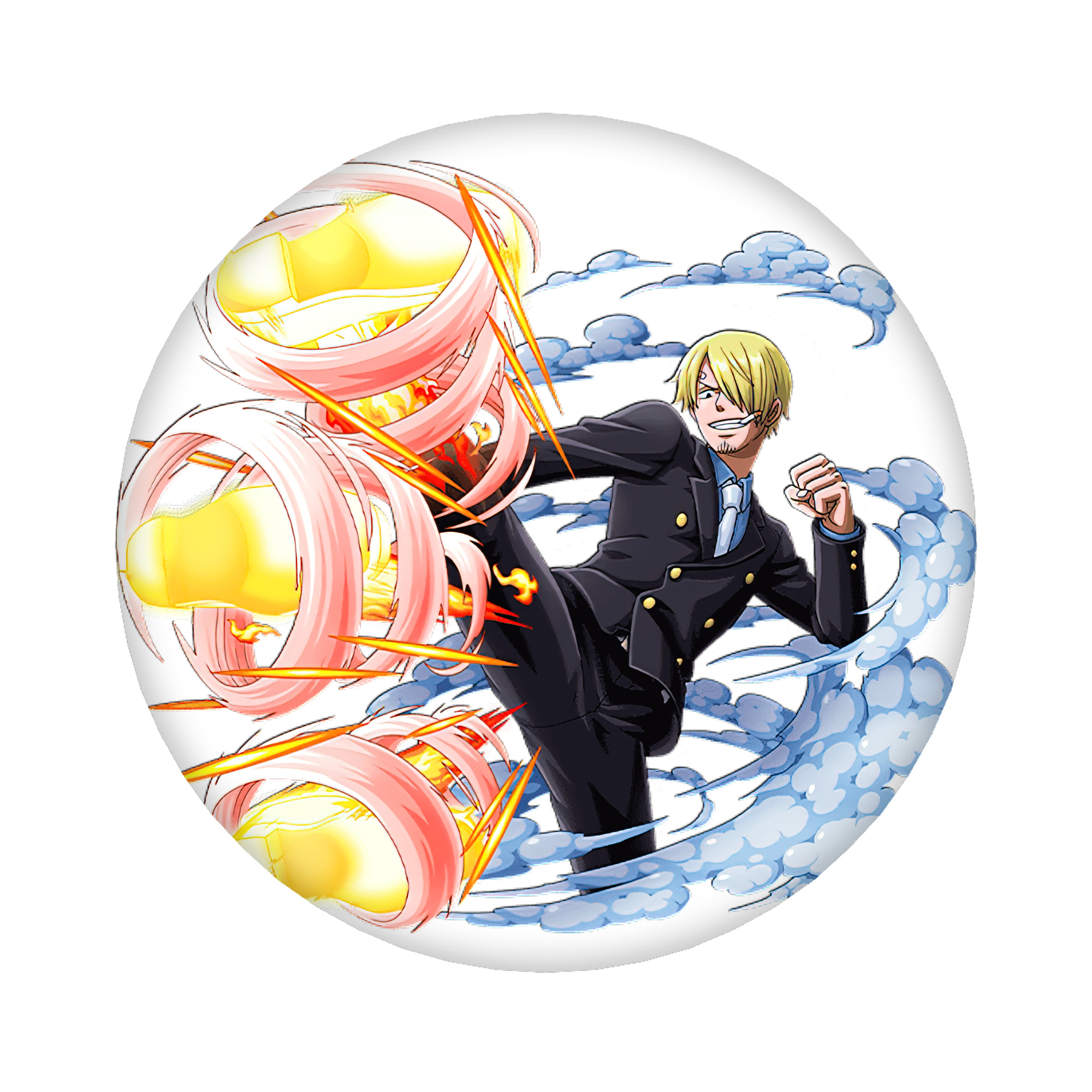 （画像用） ワンピース サンジ ONE PIECE Sanji 6cm 缶バッジ 複数セット