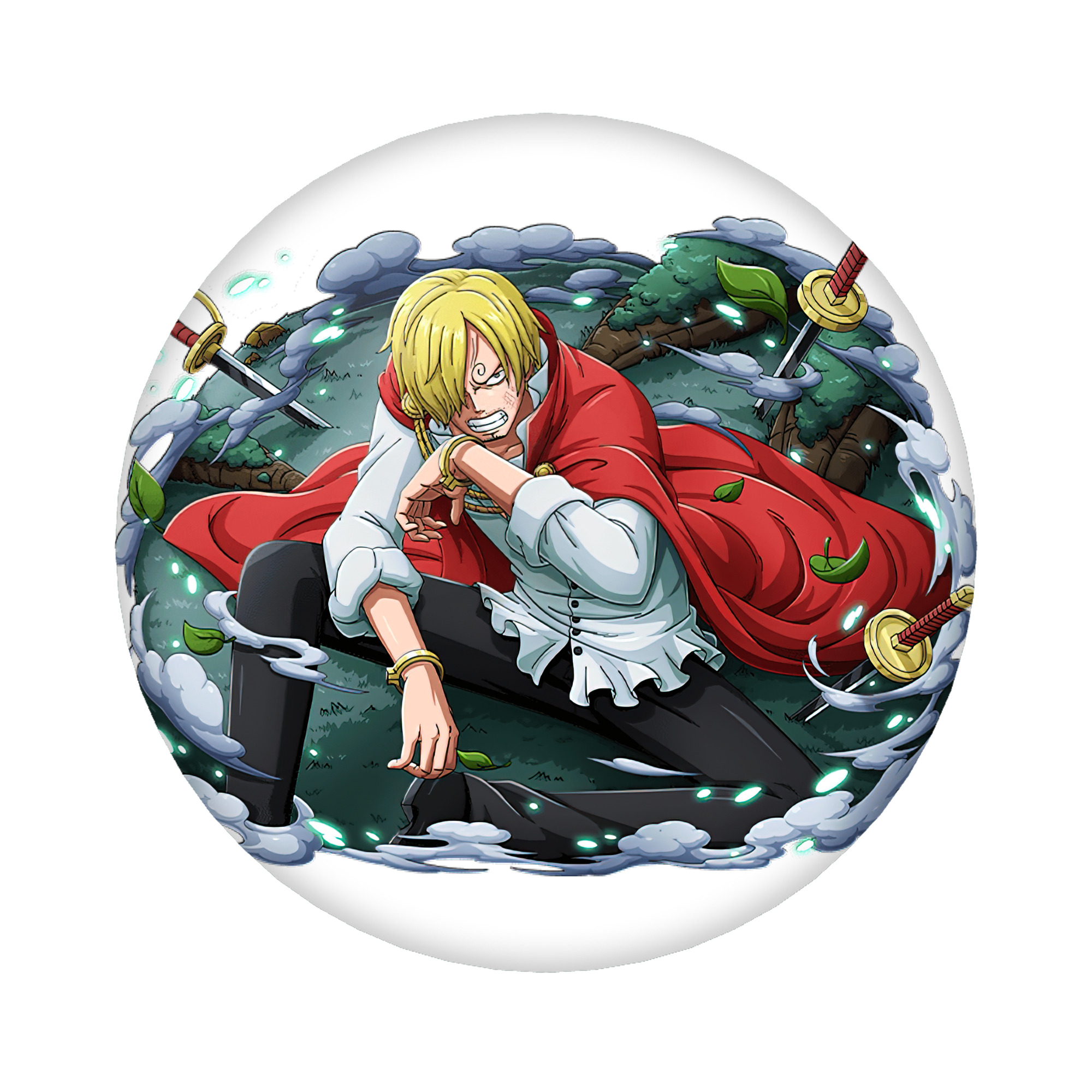 （画像用） ワンピース サンジ ONE PIECE Sanji 6cm 缶バッジ 複数セット