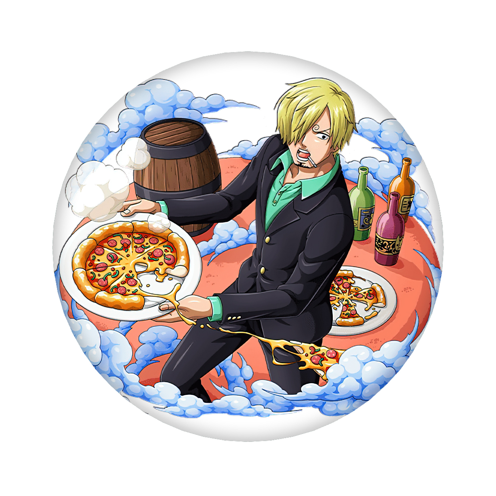 （画像用） ワンピース サンジ ONE PIECE Sanji 6cm 缶バッジ 複数セット